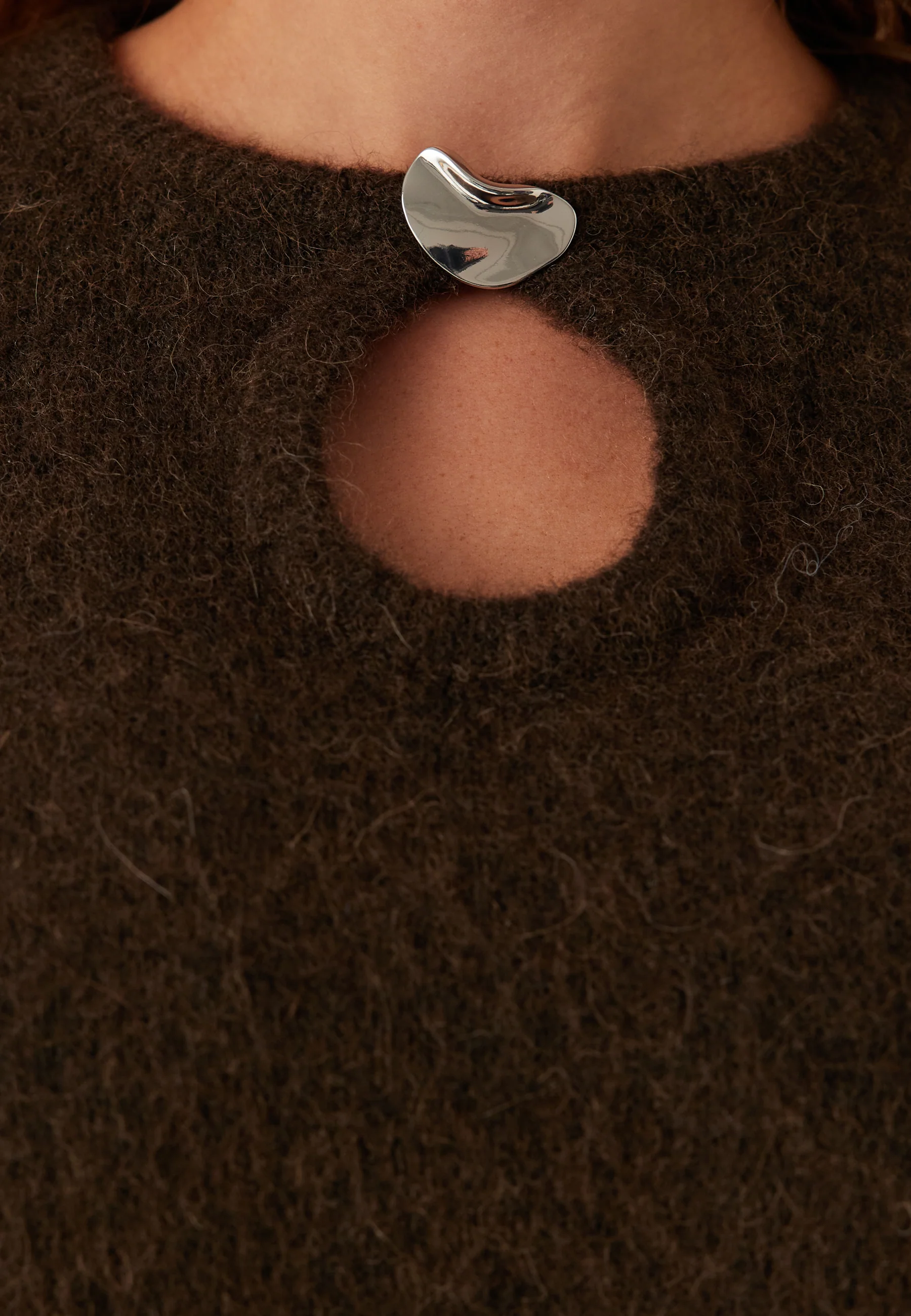 Slflulu Brushed Ls Knit Keyhol - Image 6