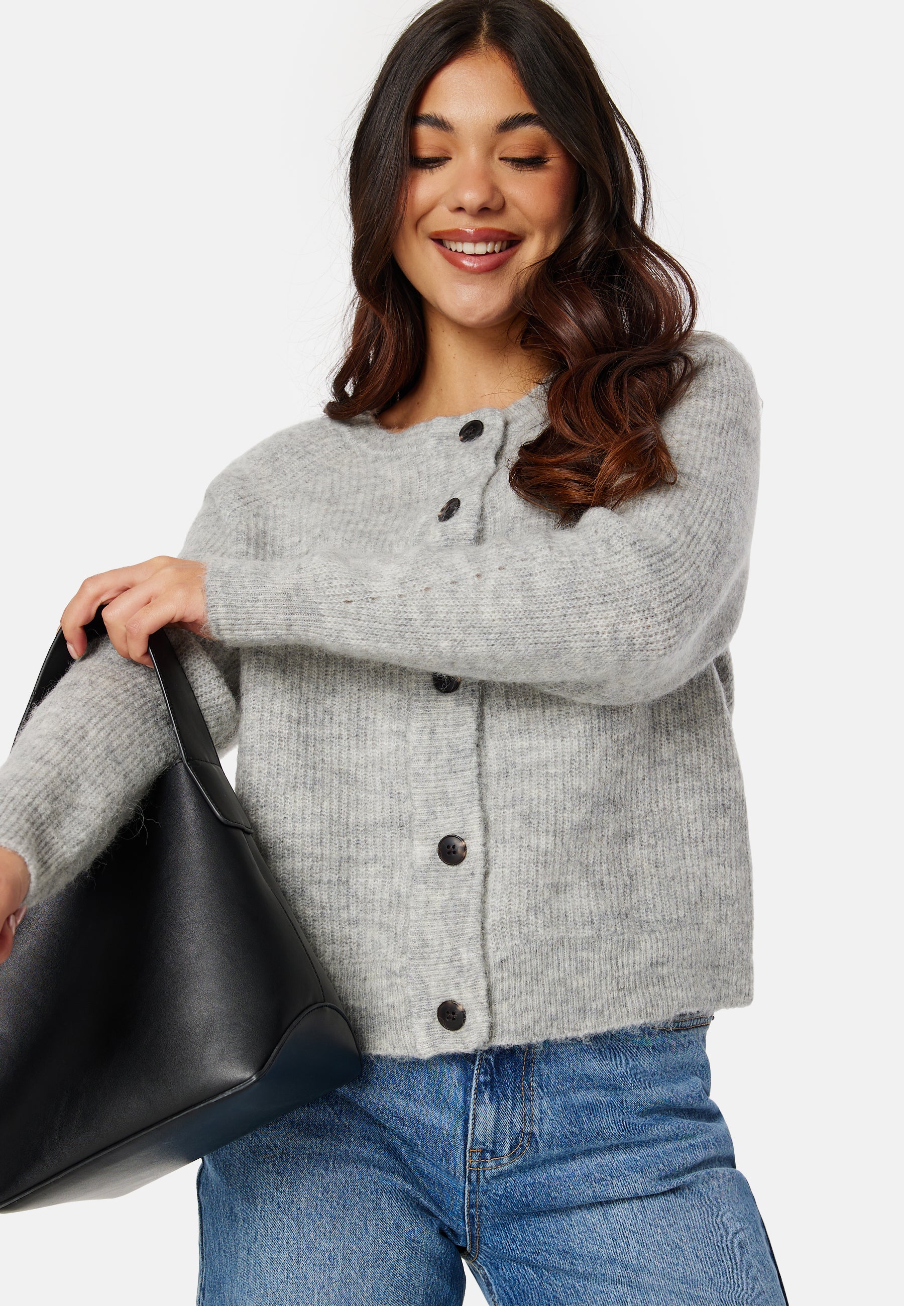 Slflulu LS knit short cardigan - Image 4