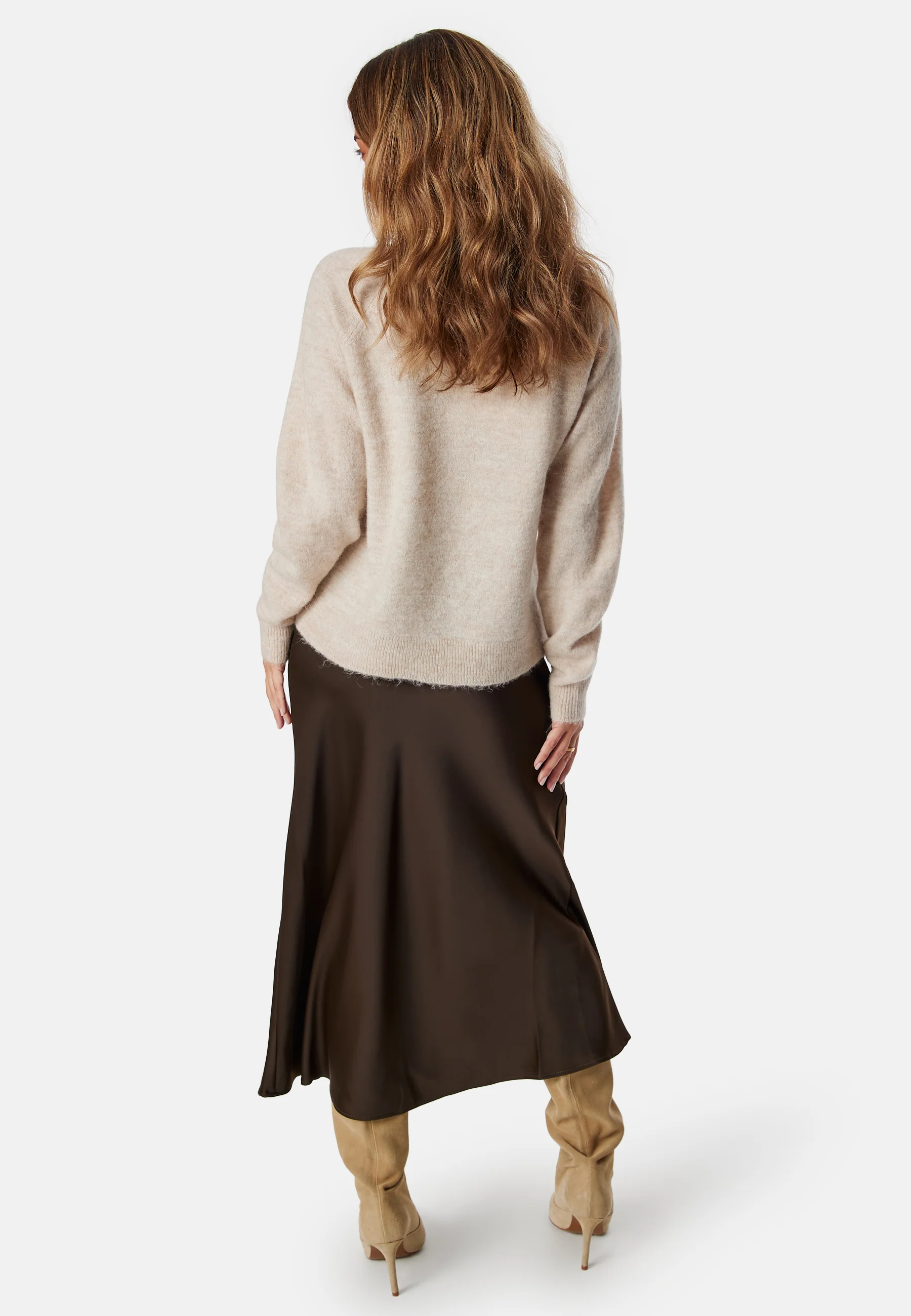Slflulu New Ls Knit V-neck B - Image 3