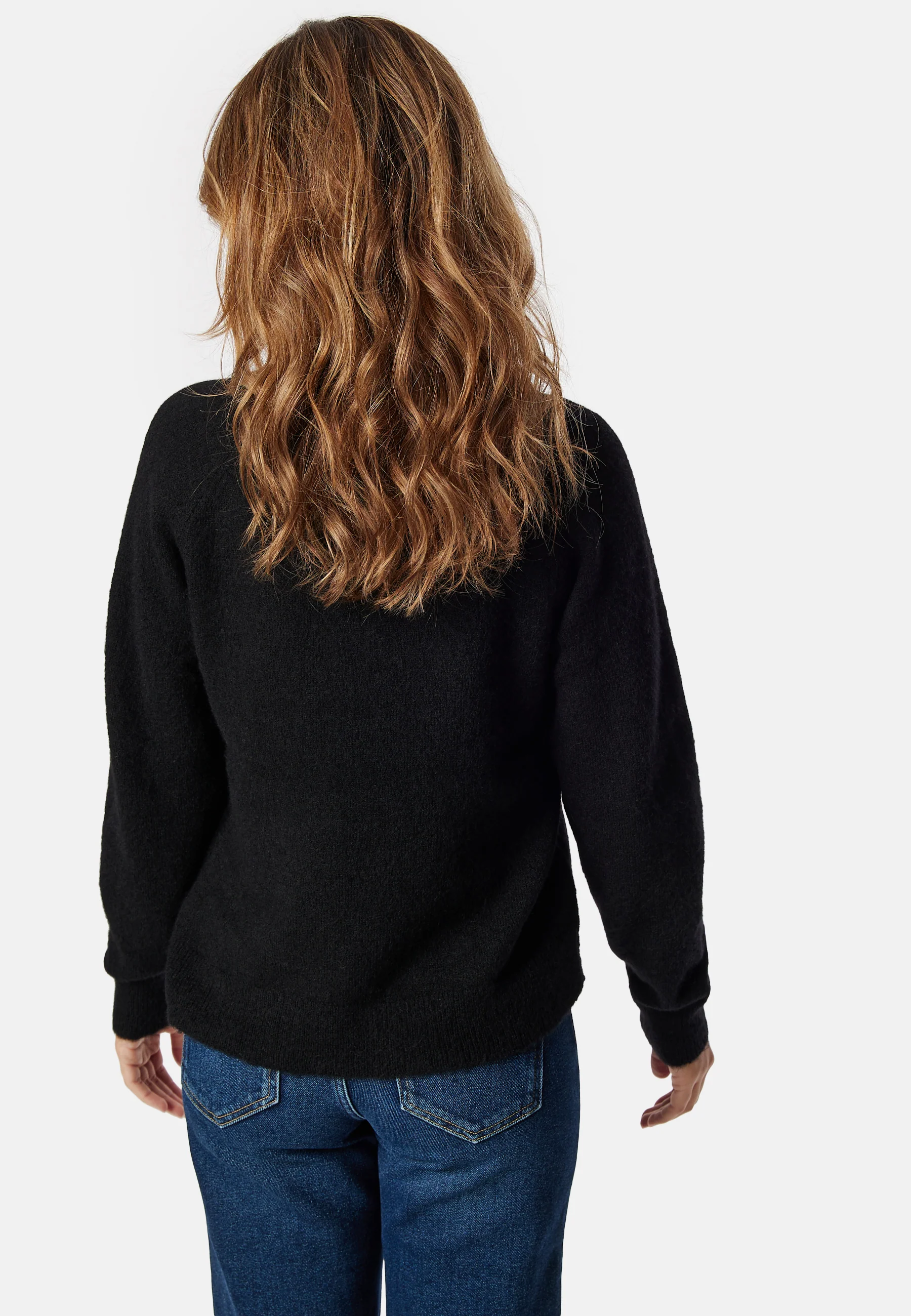 Slflulu New Ls Knit V-neck B - Image 3