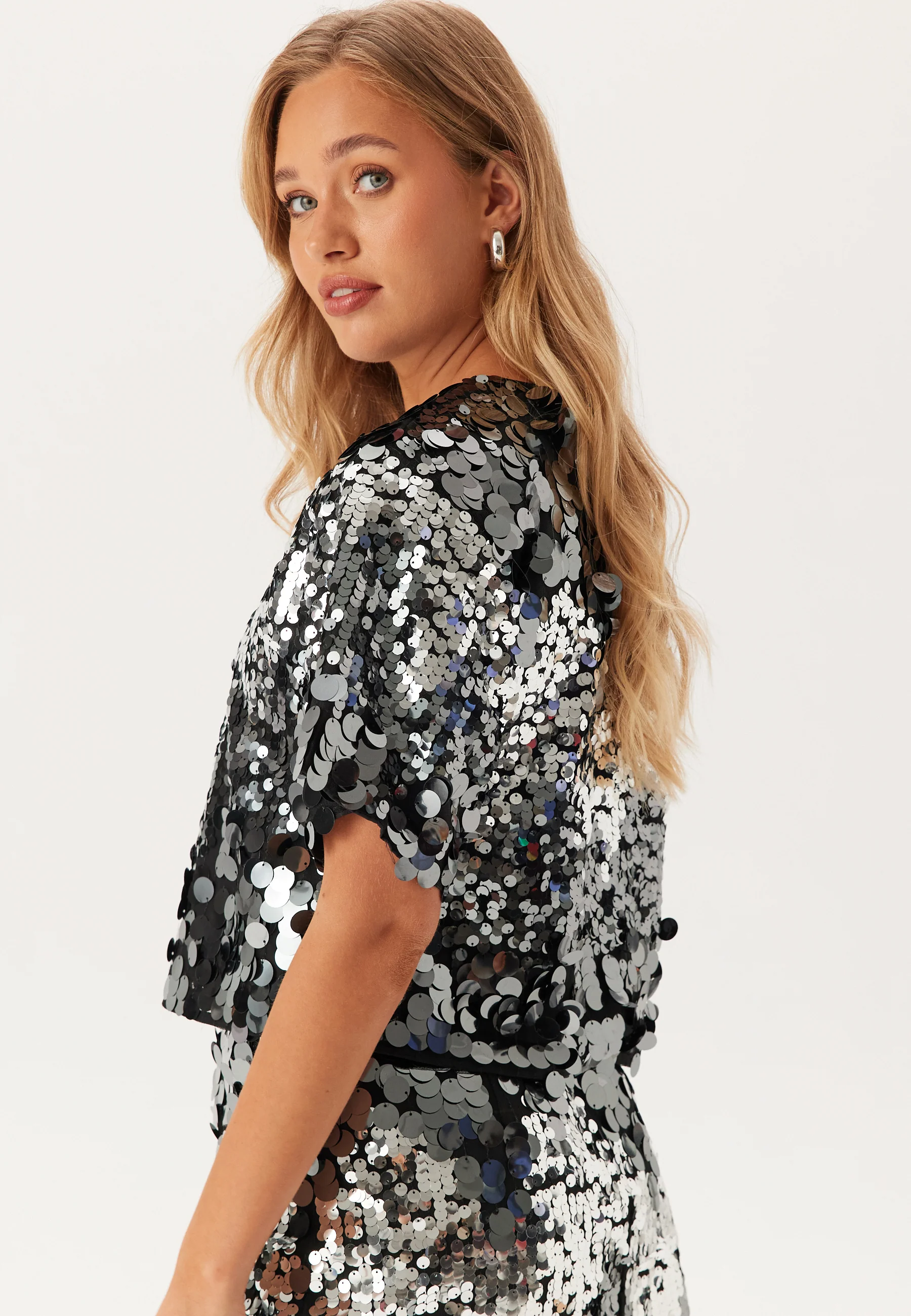 Slftana 3/4 SEQUINS TOP Sequin - Image 3