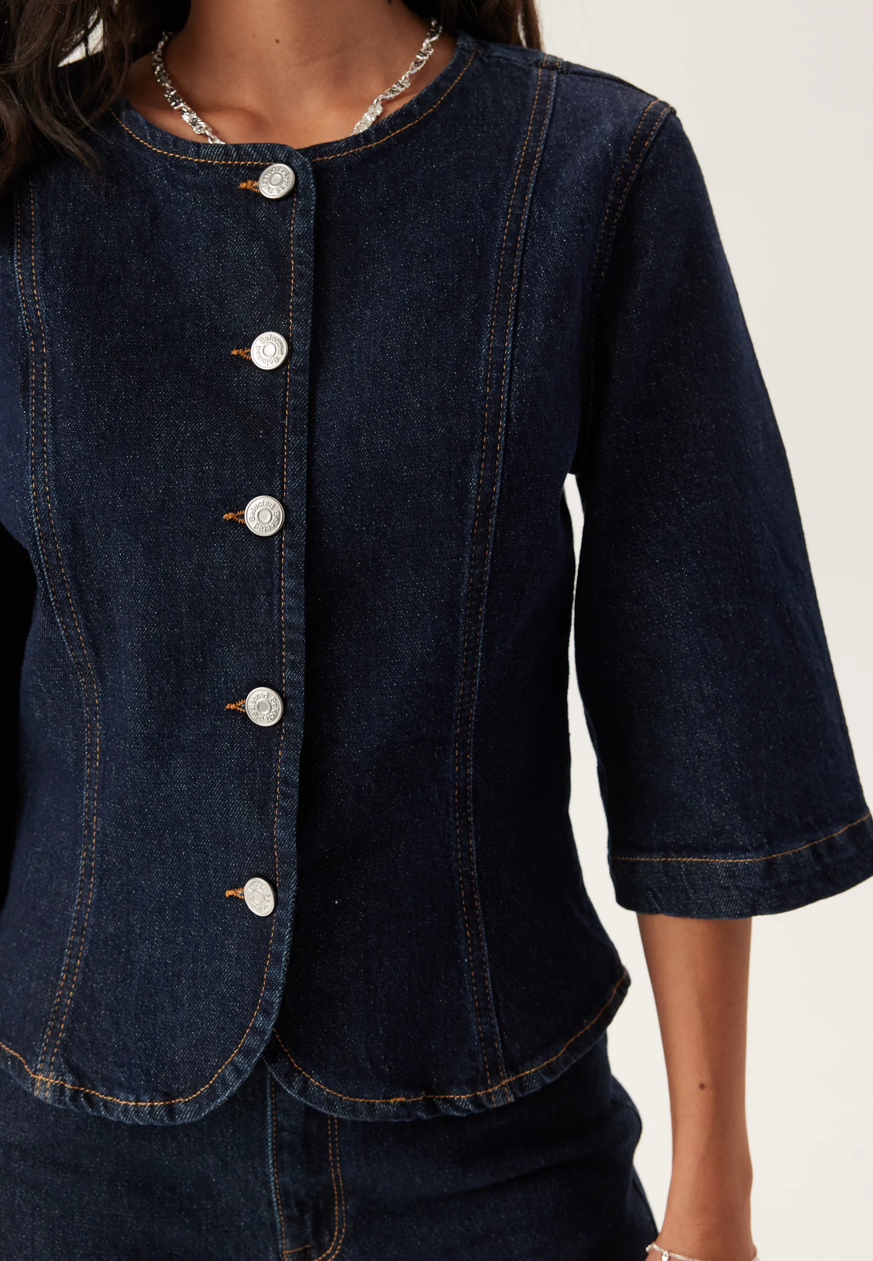 Slfvida-kori 3/4 SHORT DENIM J - Image 5