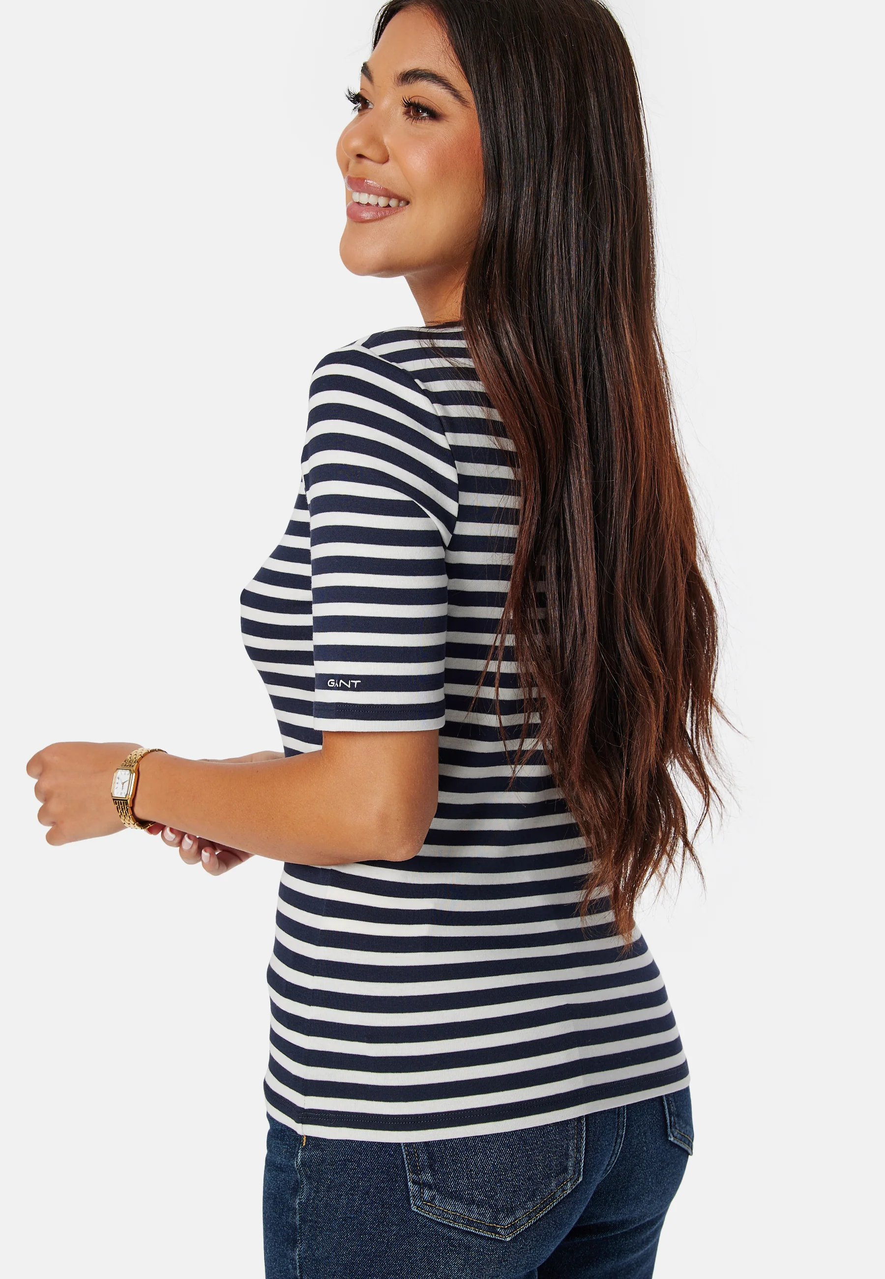 Slim Striped Ribb T-Shirt - Image 2