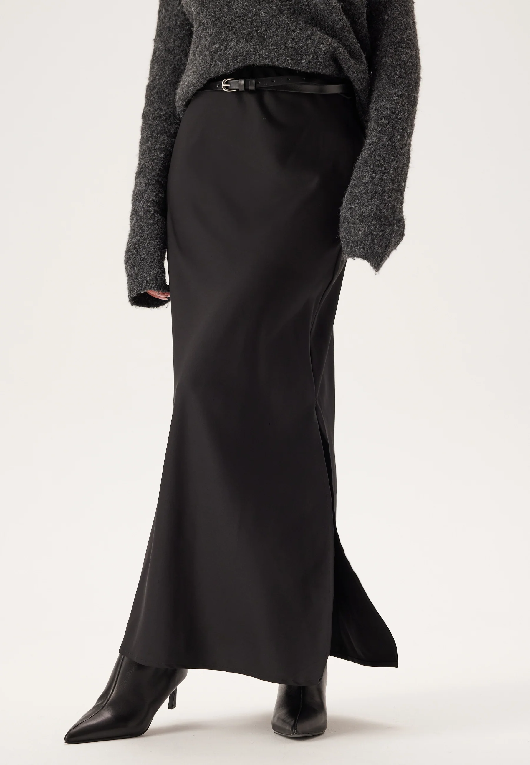 Slit Satin Maxi Skirt - Image 2