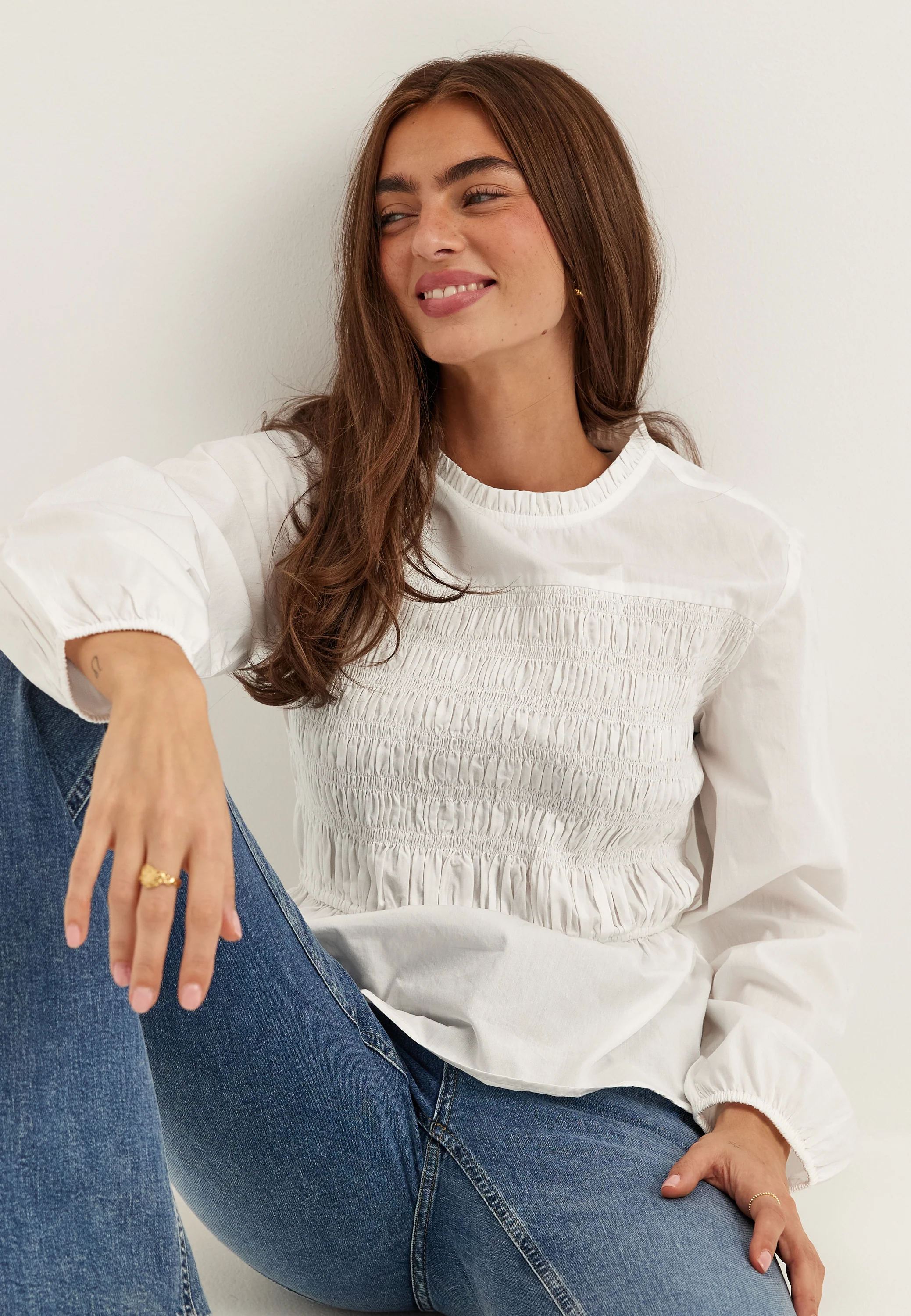 Smock Cotton Blouse - Image 4