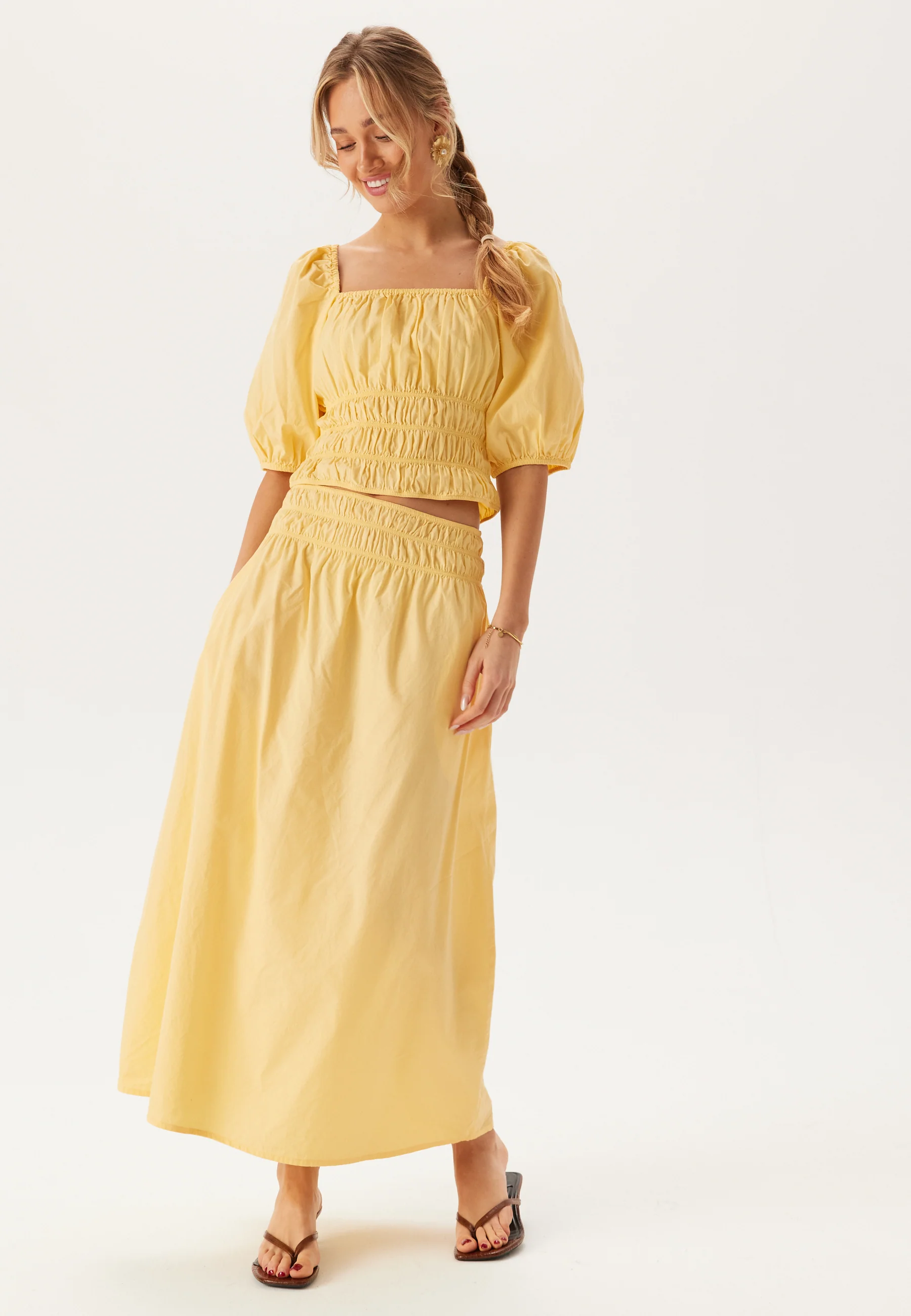 Smock Waist Maxi Skirt - Image 3