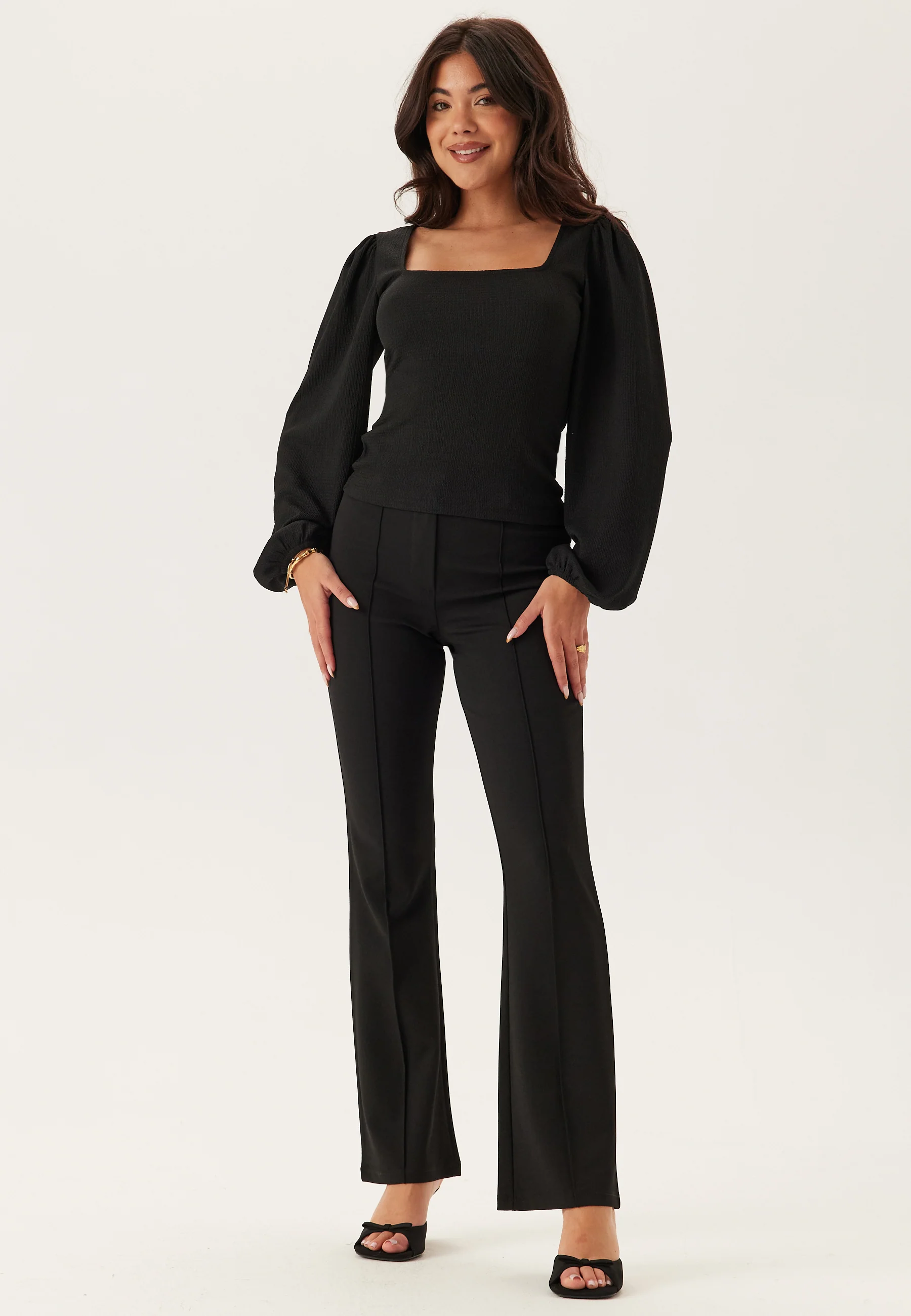 Soft Flared Suit Trousers - Image 3