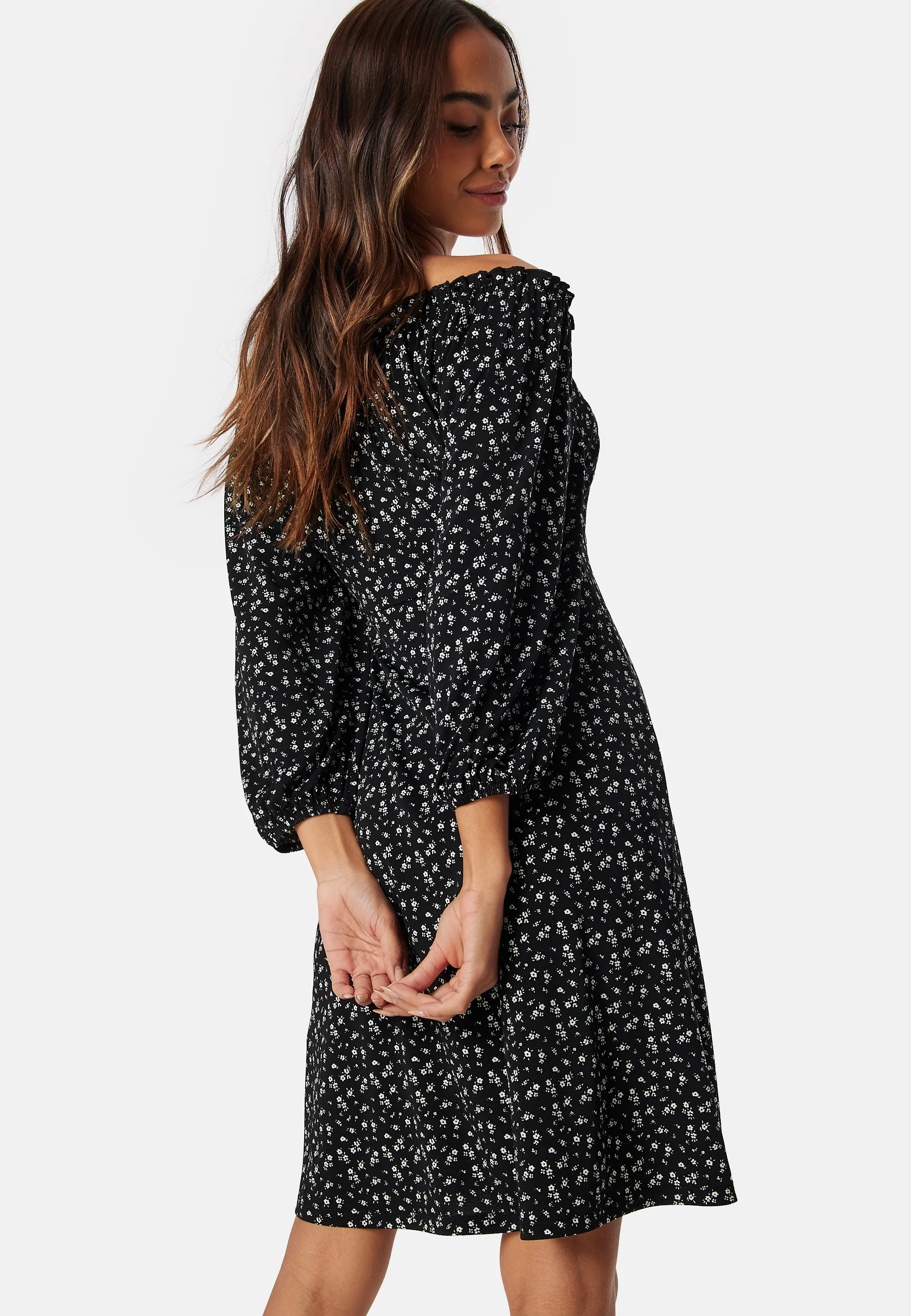Soft Puff Sleeve Dress - Image 4