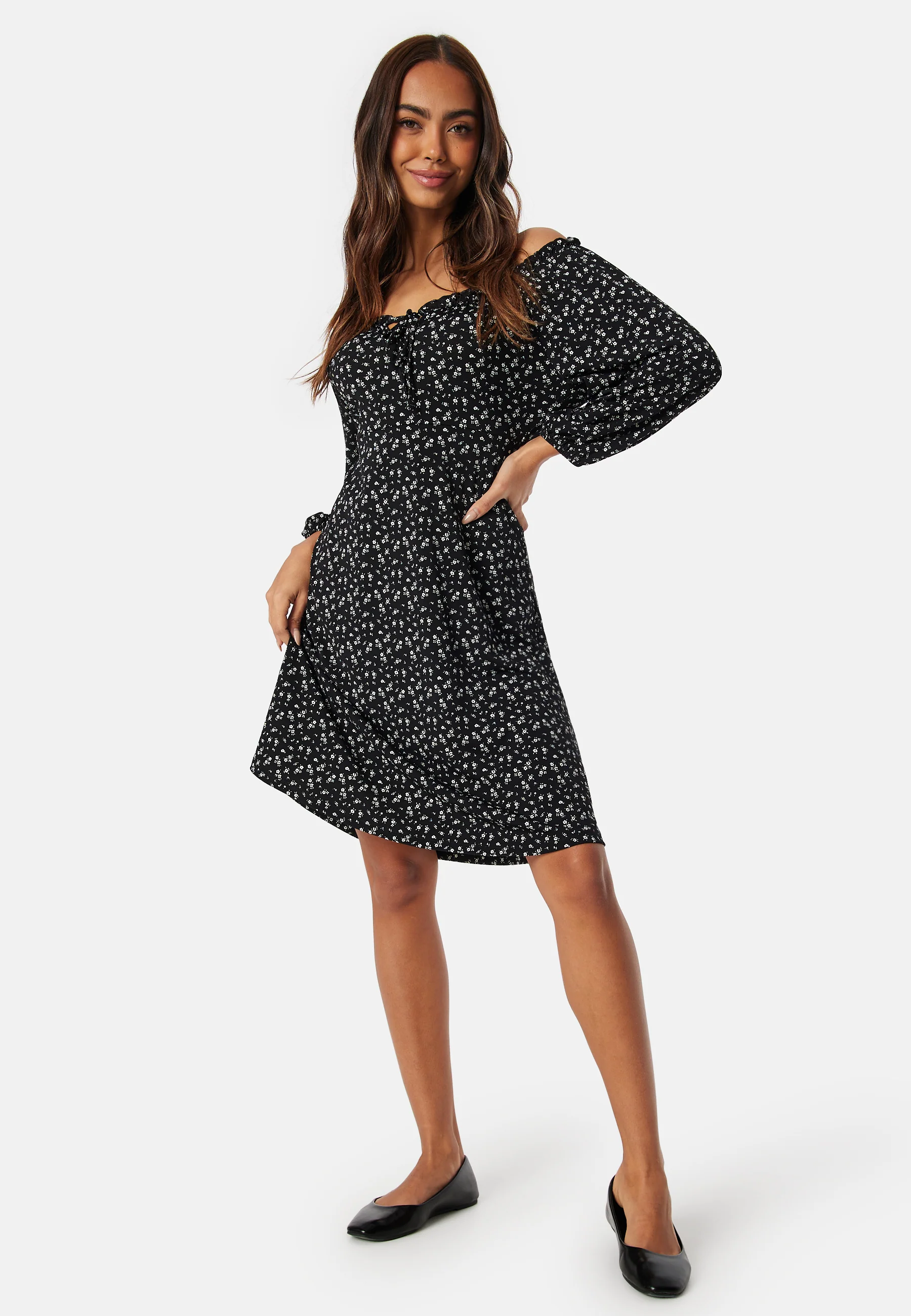 Soft Puff Sleeve Dress - Image 5