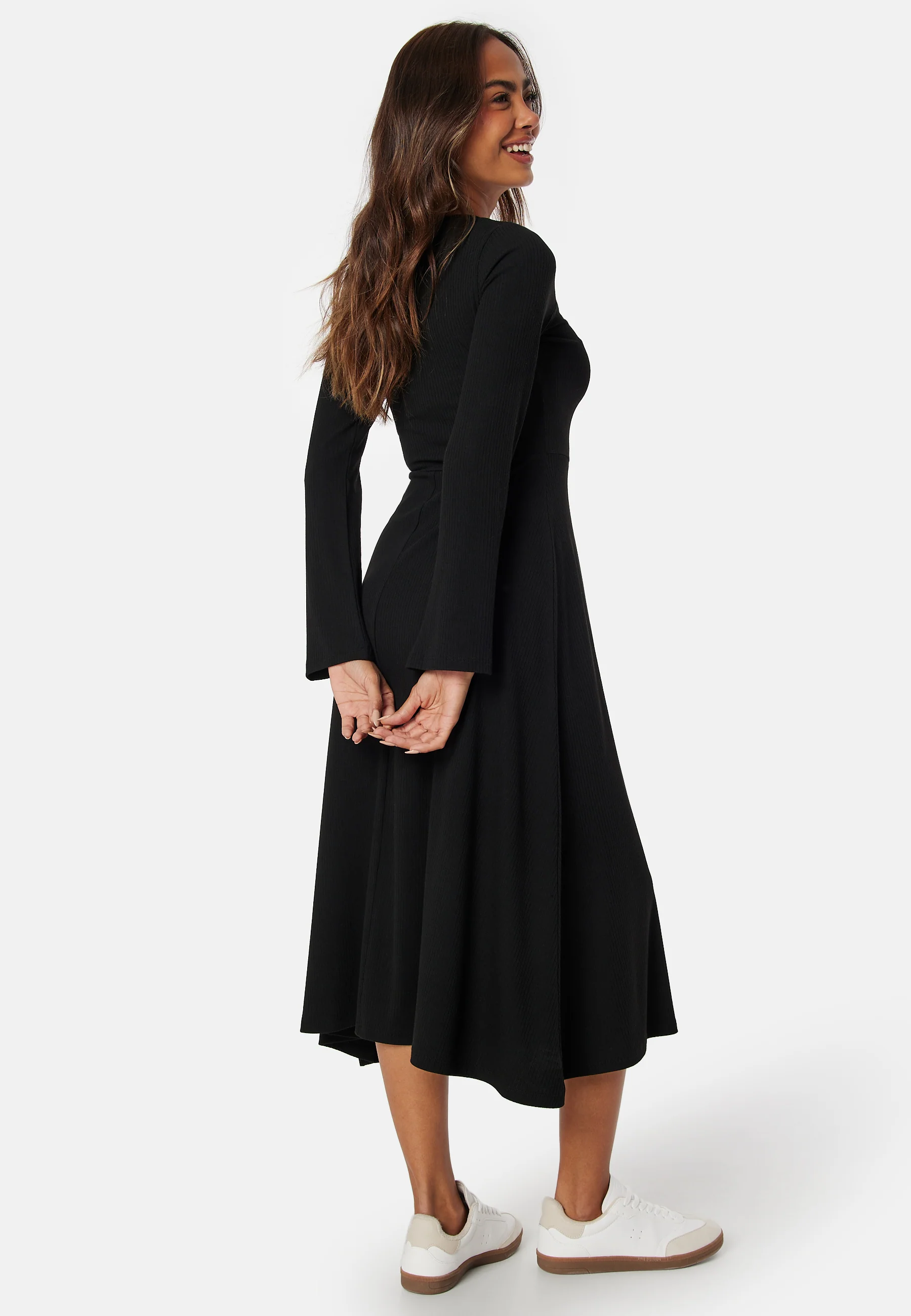 Soft Rib Slit Midi Dress - Image 2