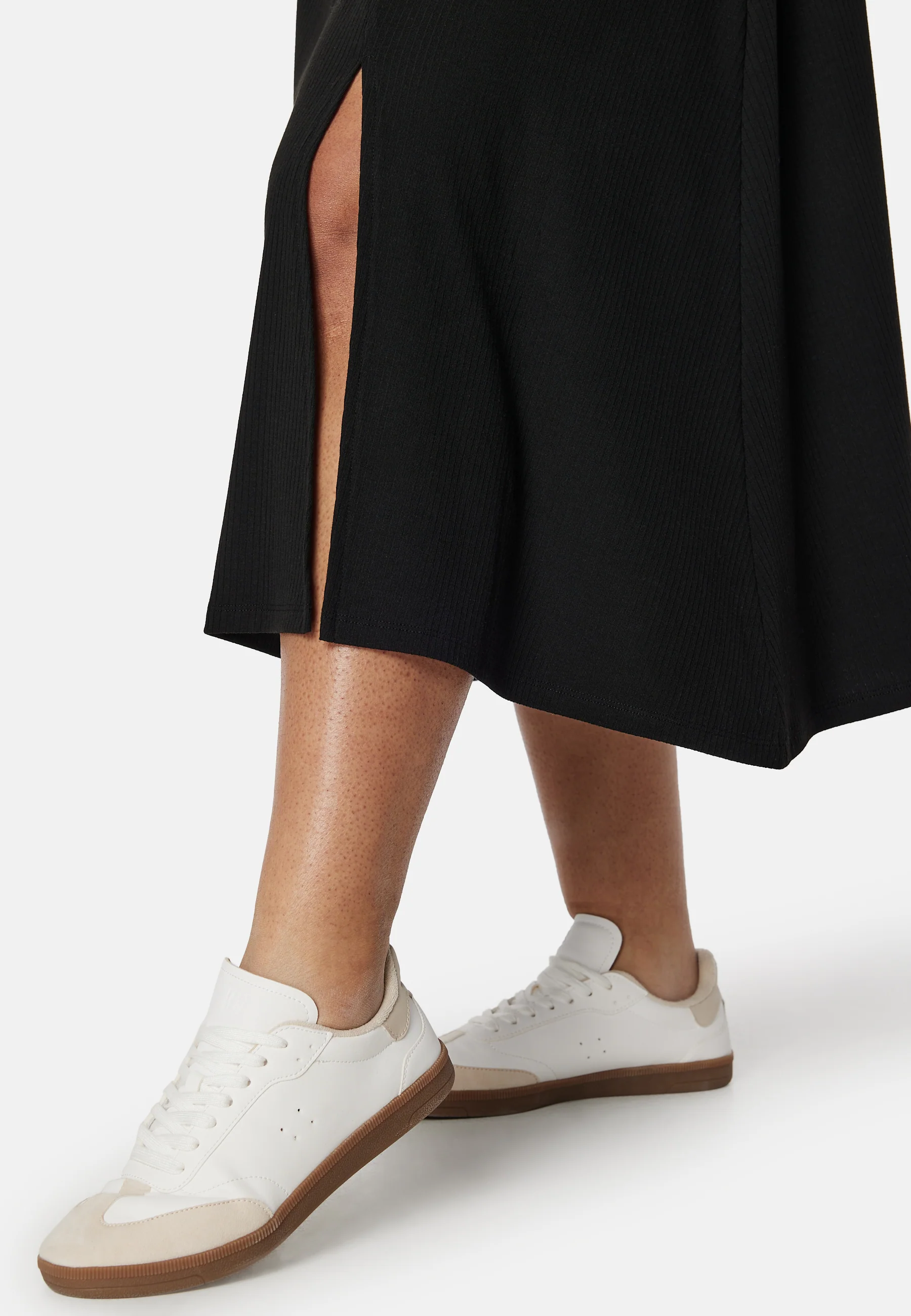 Soft Rib Slit Midi Dress - Image 9
