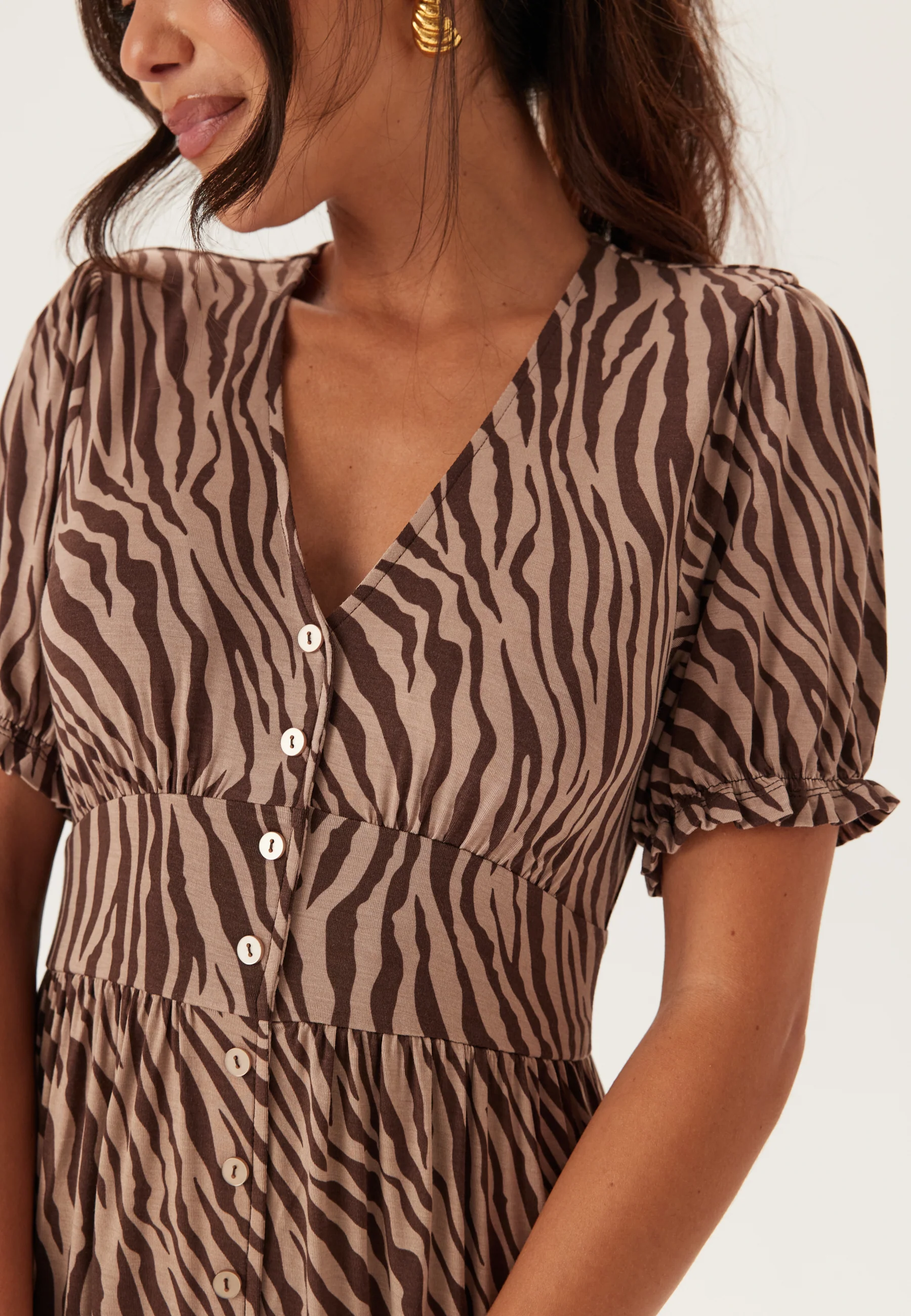Soft Short Button Dress - Image 3