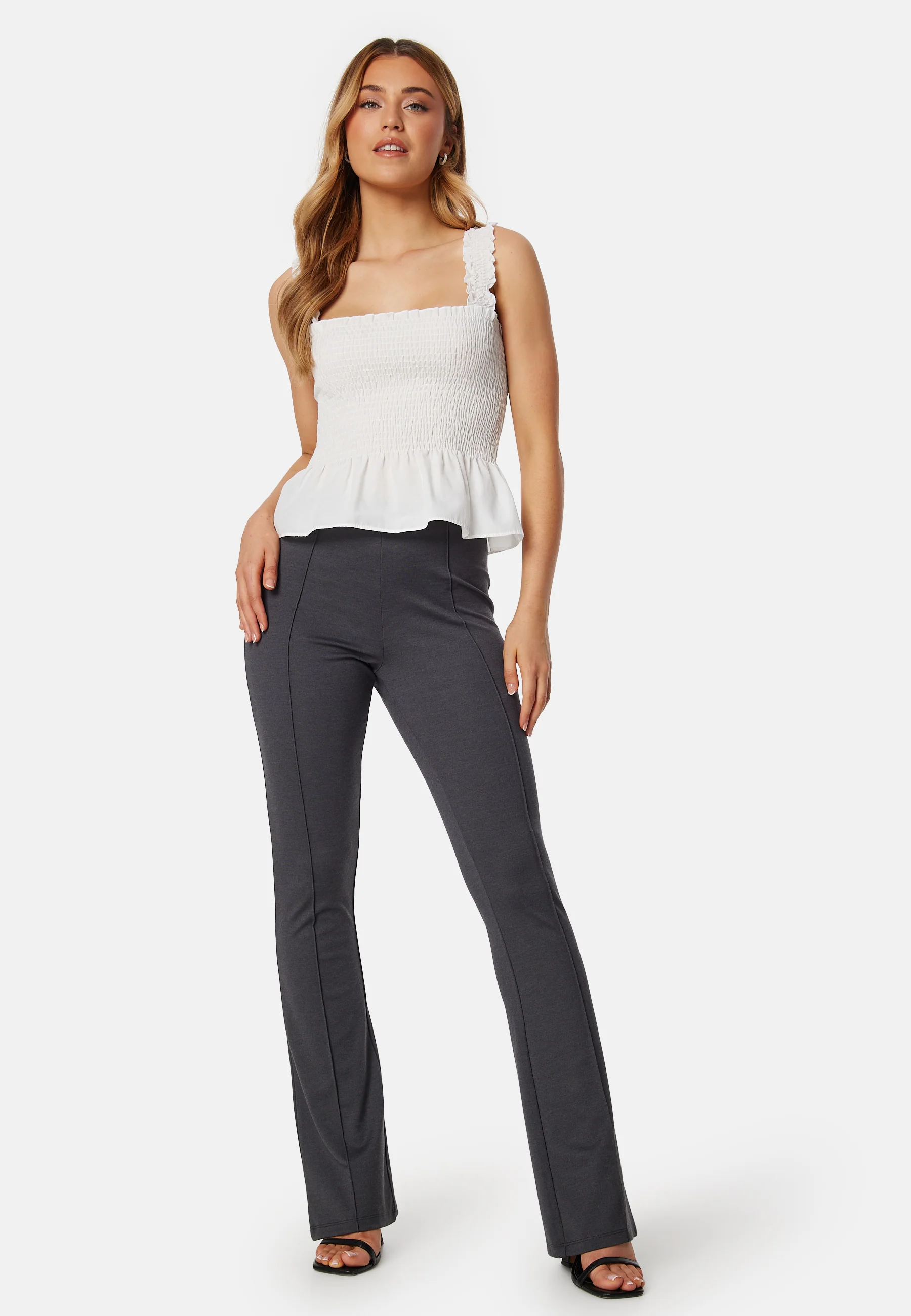 Soft Suit Flared Trousers - Image 3