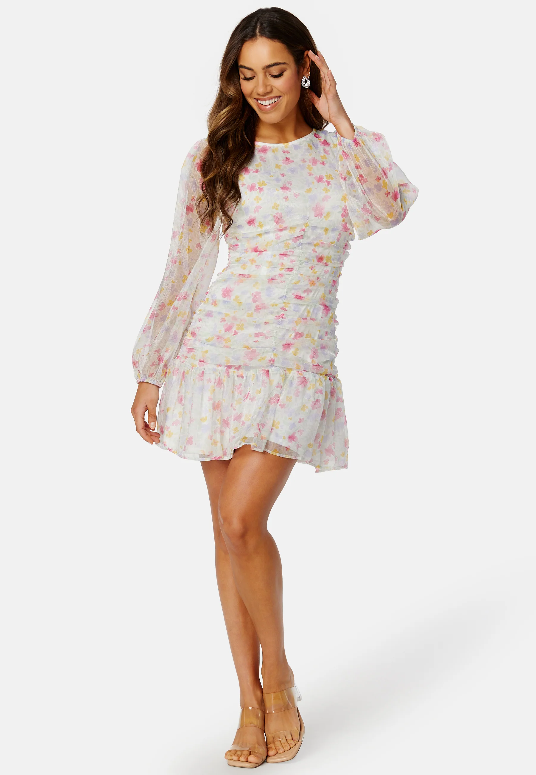 Sophia L/S O-Neck Short Dress - Image 2