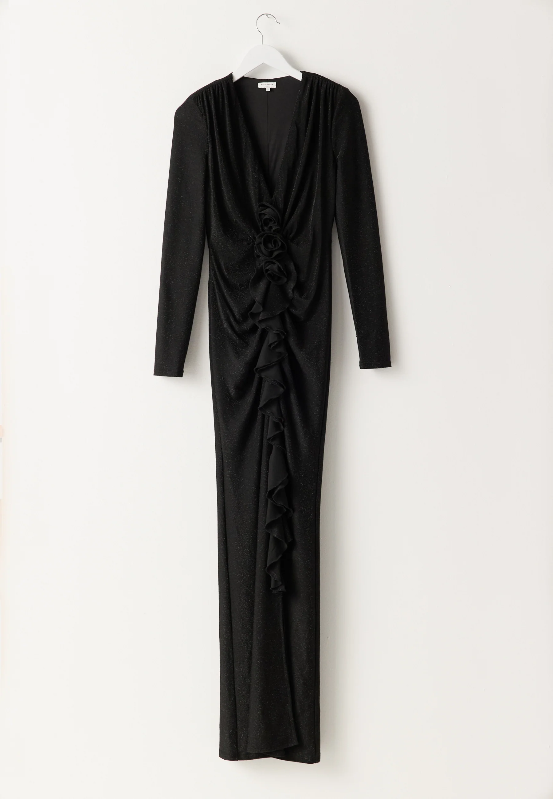Sparkling Low V-neck Slit Gown - Image 8