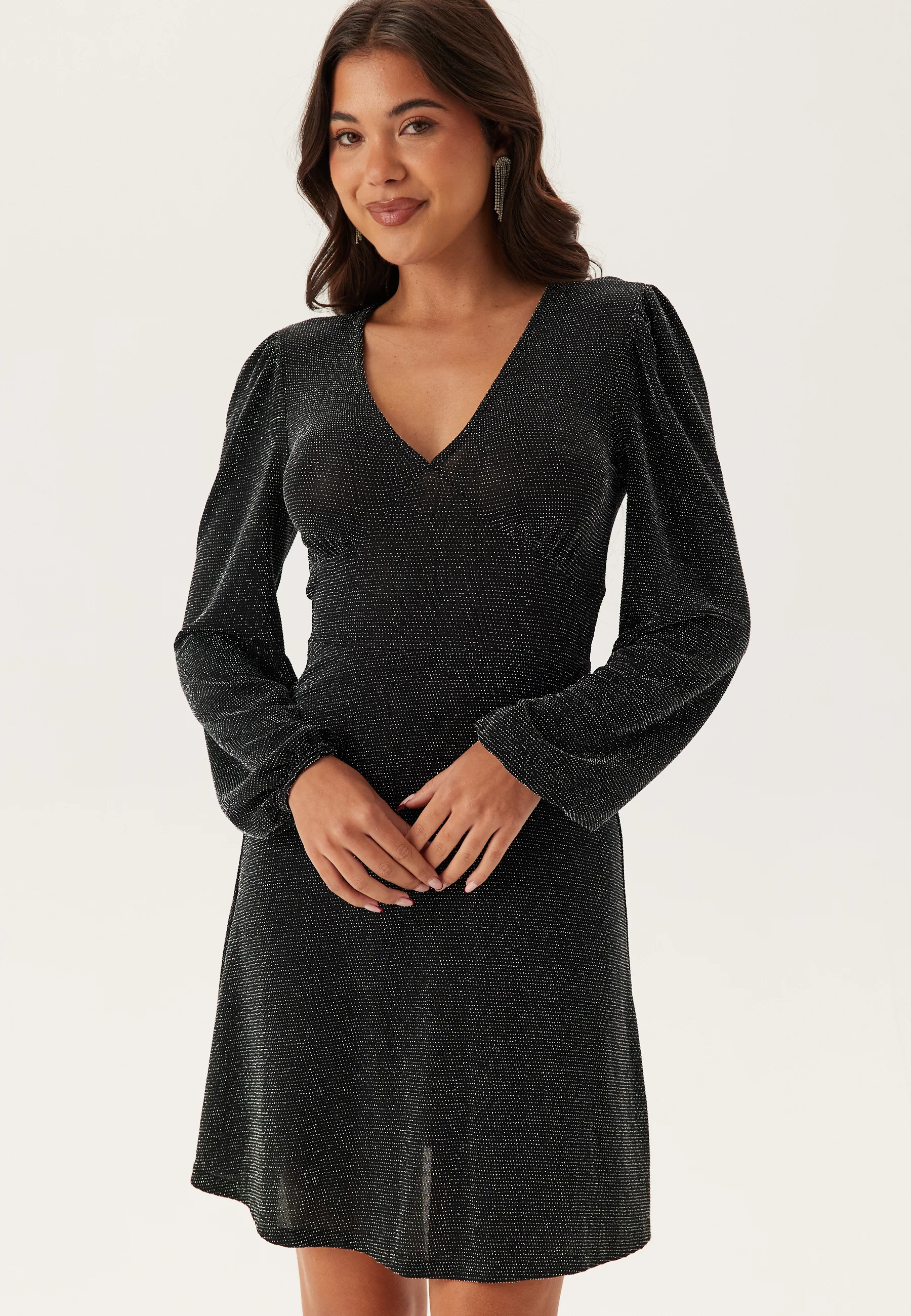 Sparkling Puff Sleeve Dress - Image 2