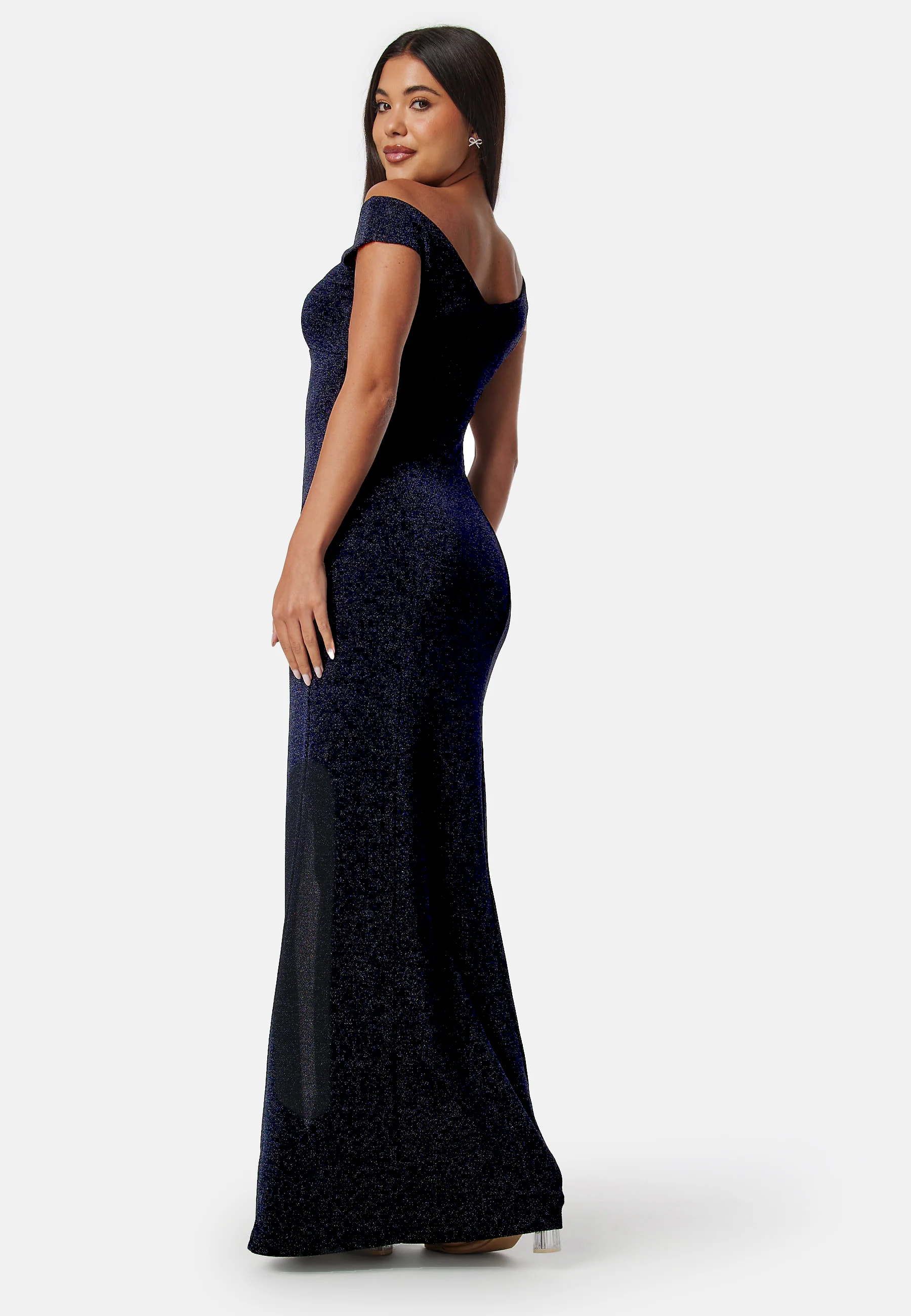 Sparkling Twist Off Shoulder Gown - Image 3