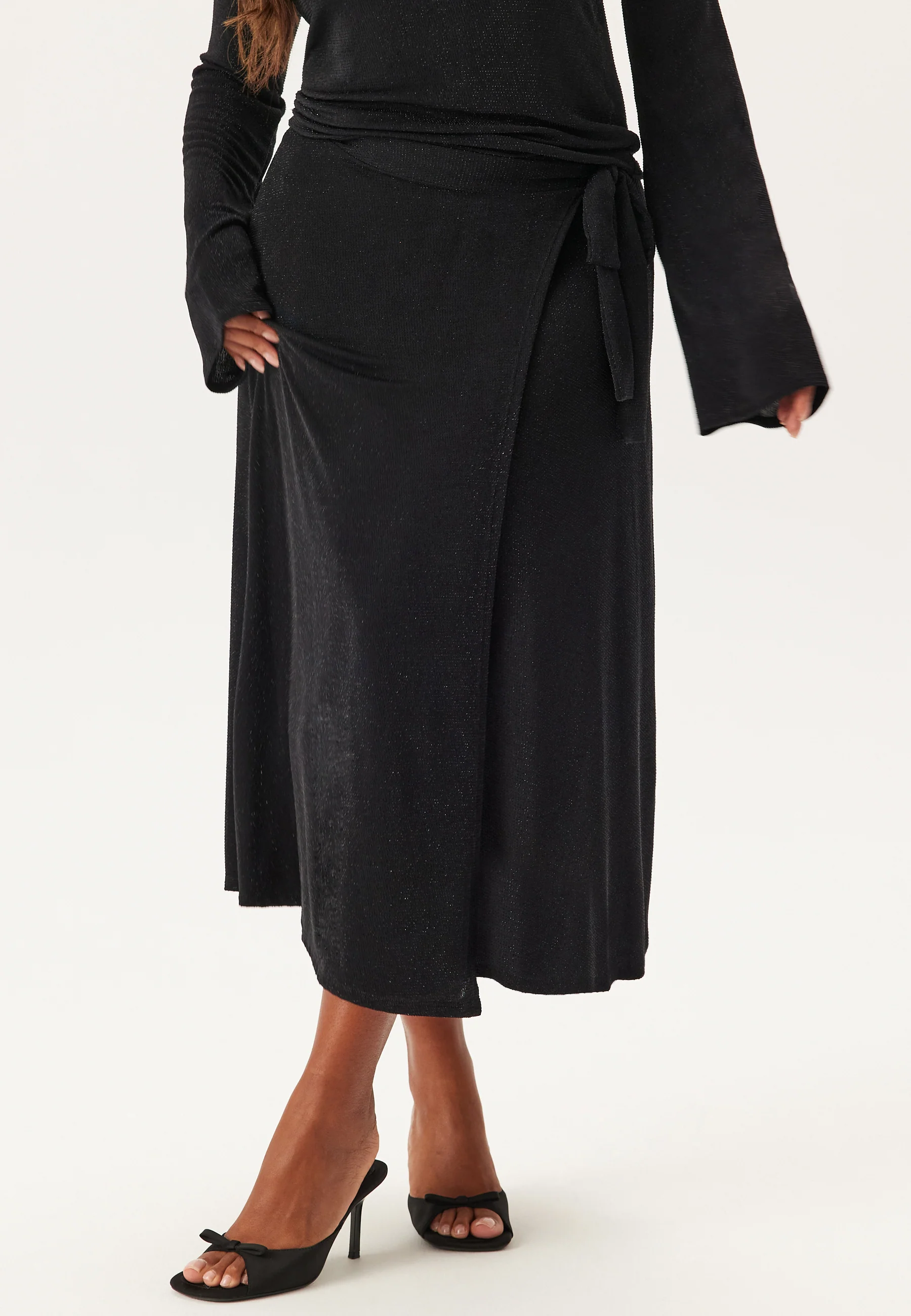 Sparkling Wrap Midi Skirt - Image 8