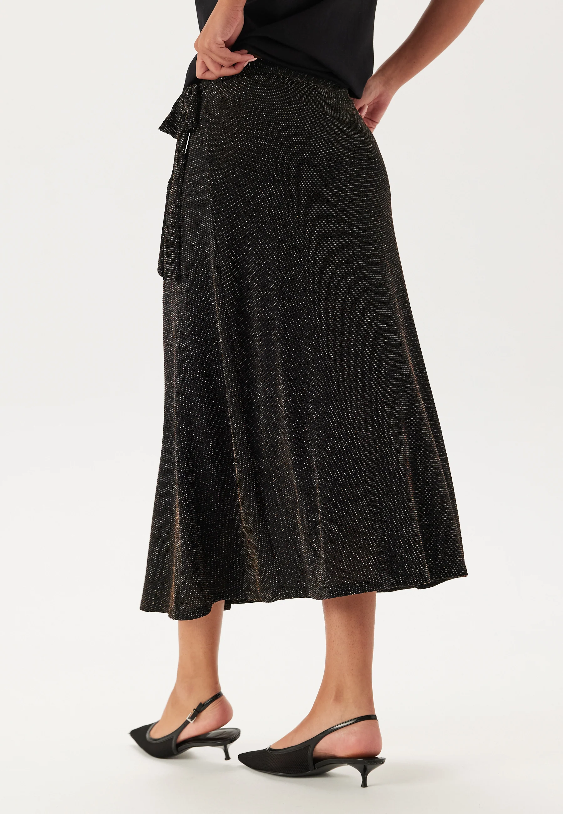 Sparkling Wrap Midi Skirt - Image 2