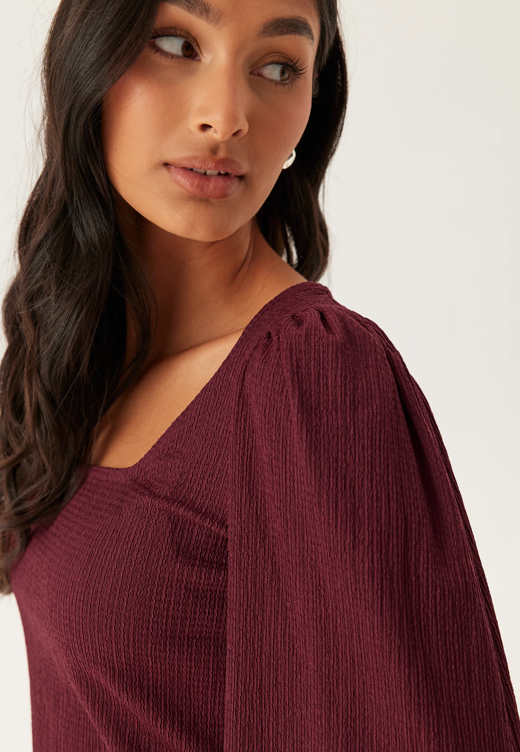 Square Neck Balloon Sleeve Top - Image 4