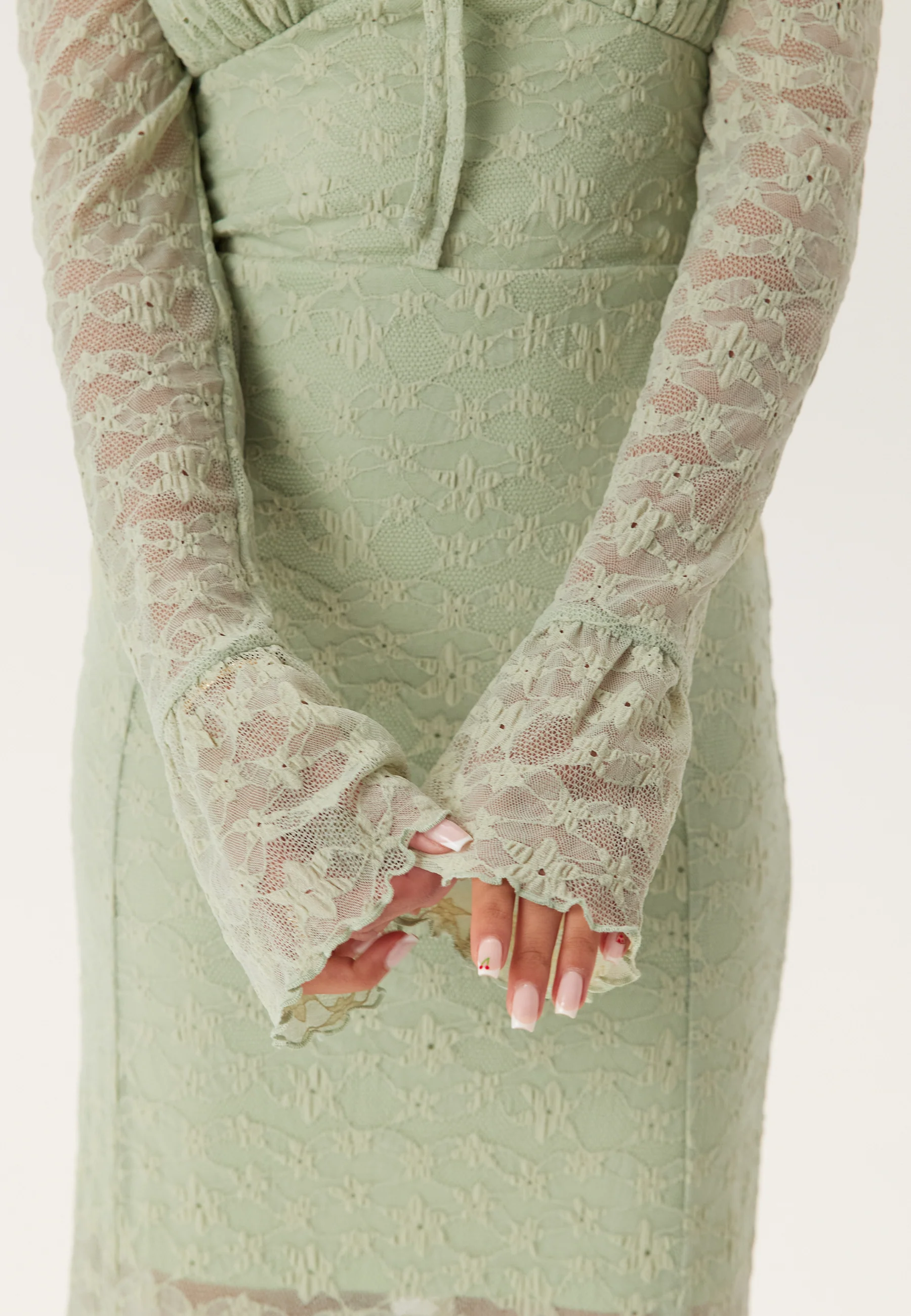Square Neck Lace Dress - Image 4