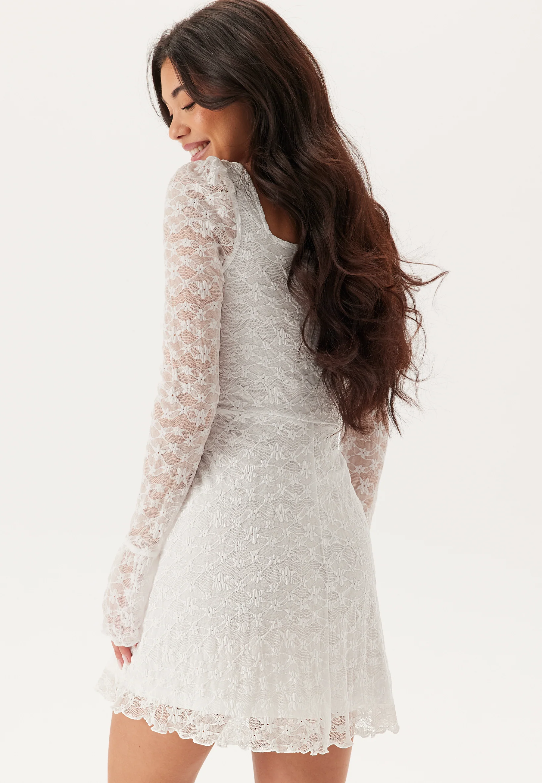 Square Neck Lace Dress - Image 2
