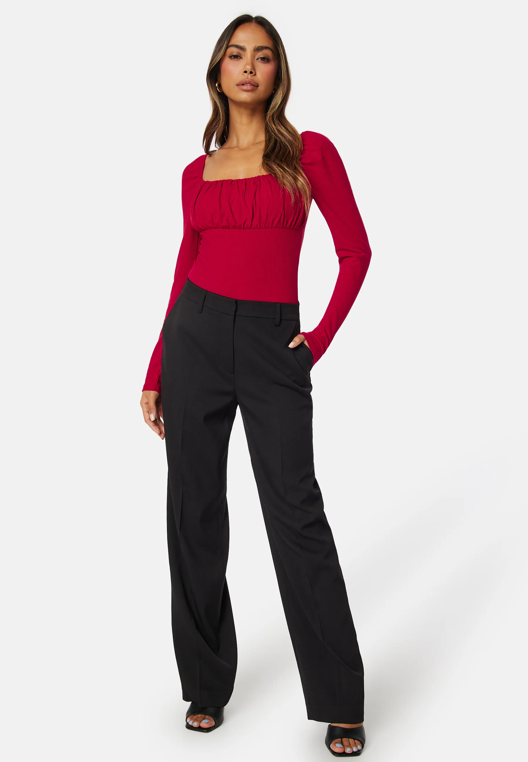 Square Neck Long Sleeve Top - Image 4