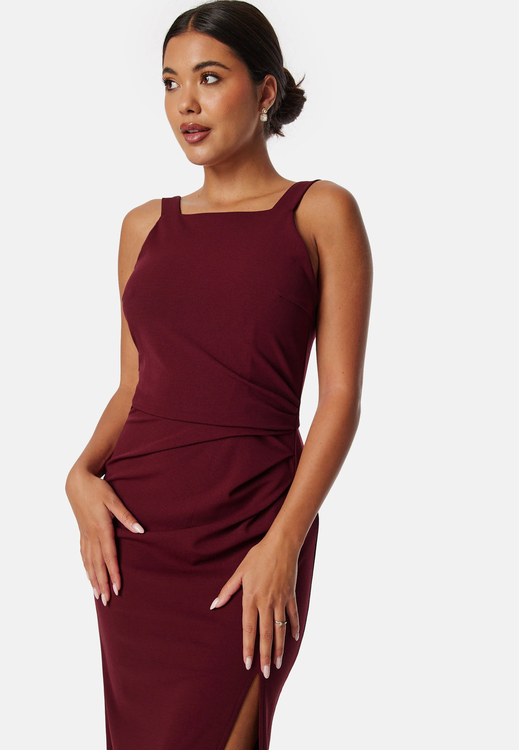 Square neck slit maxi dress - Image 3