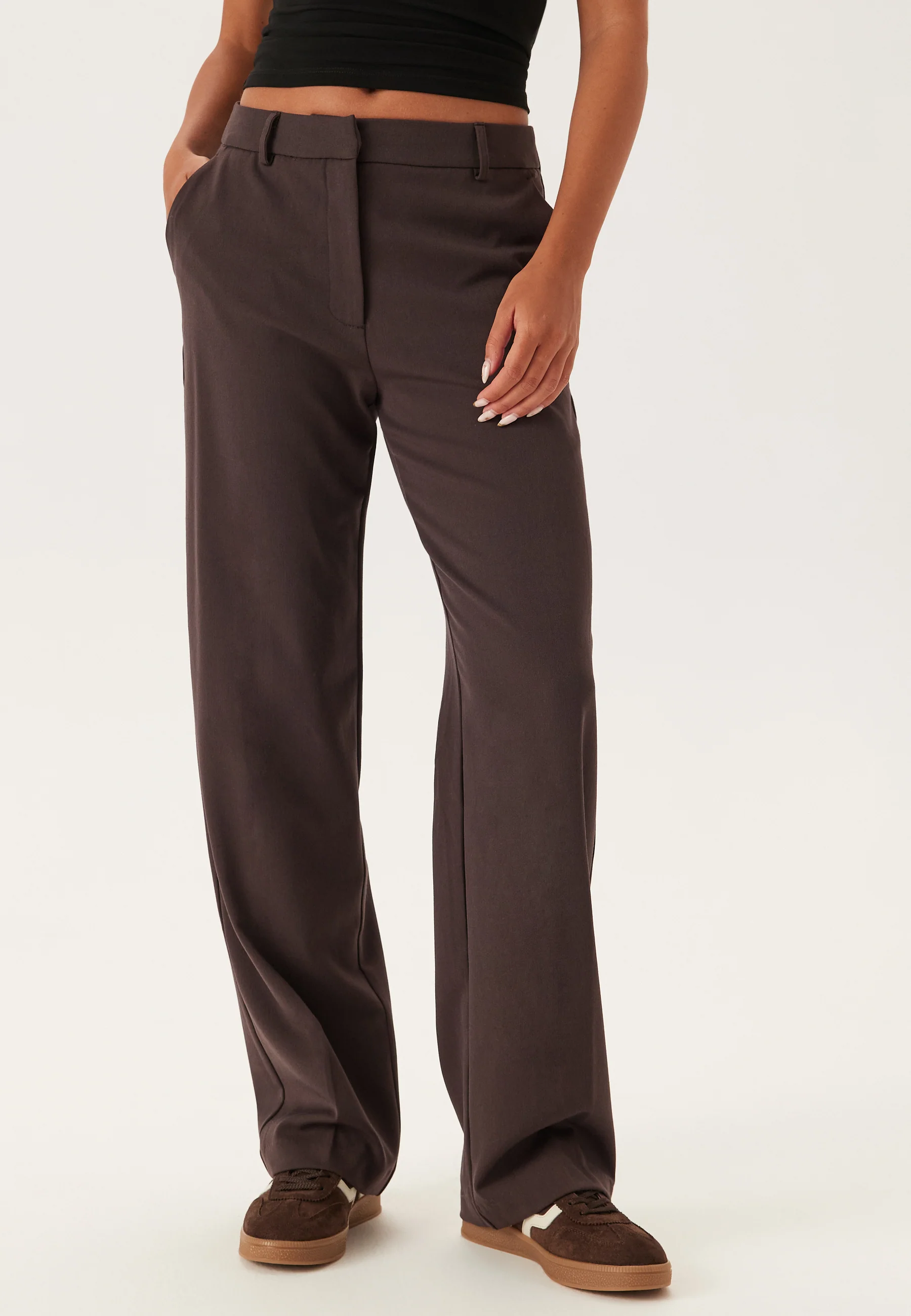 Straight High Waist Suit Trousers - Image 2
