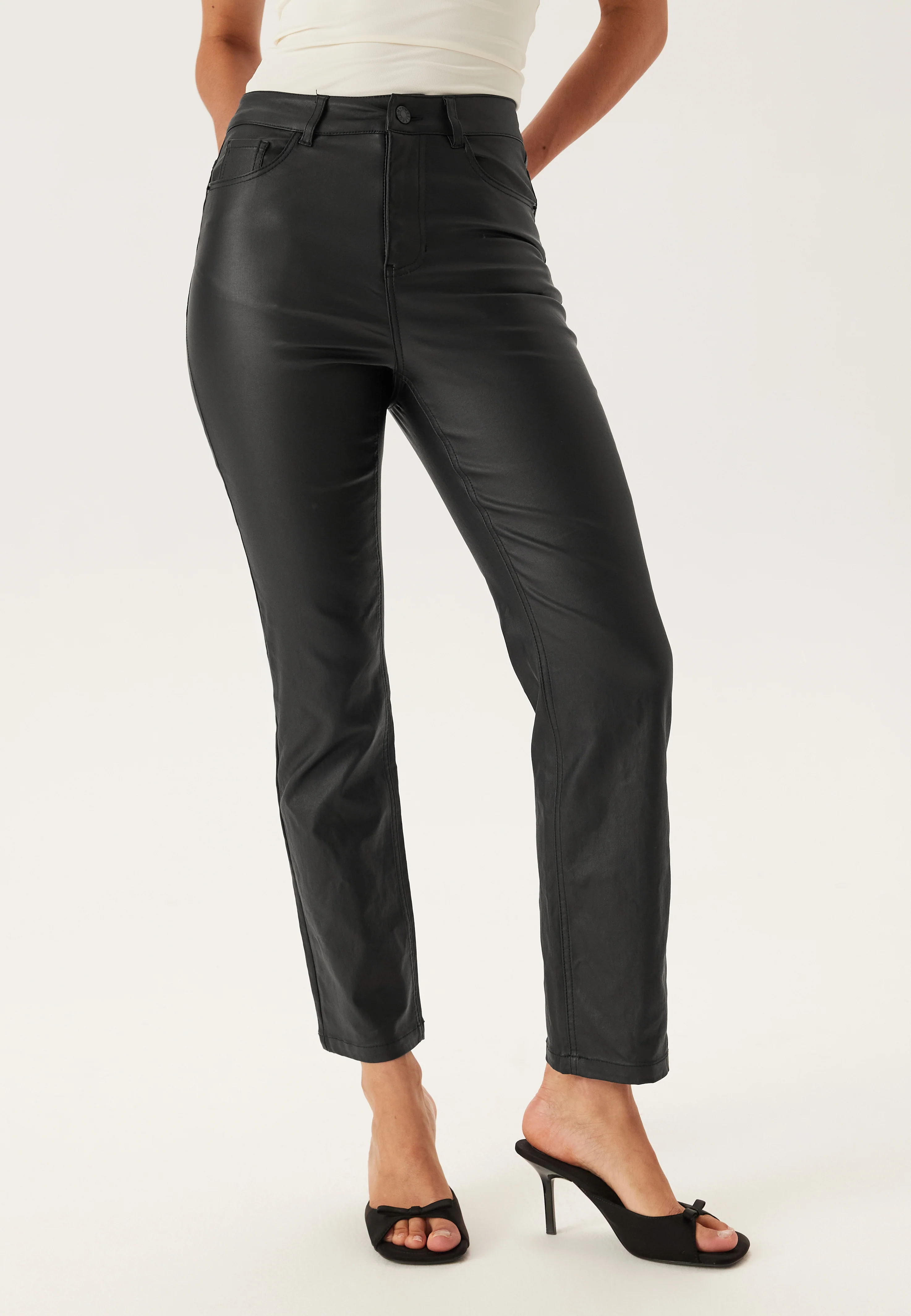 Straight Leg Coated Jeans - Image 3