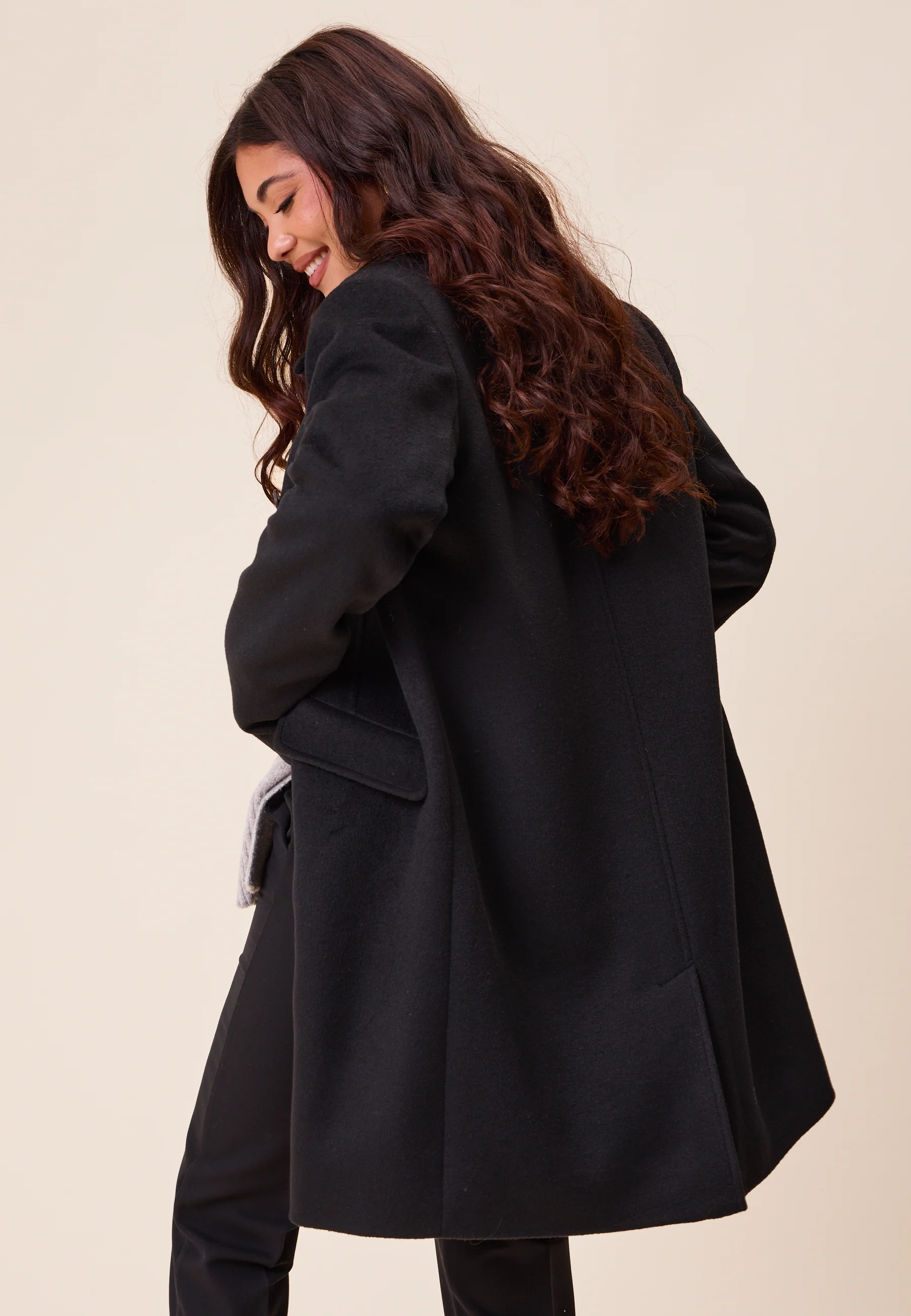 Straight Wool Blend Coat - Image 2
