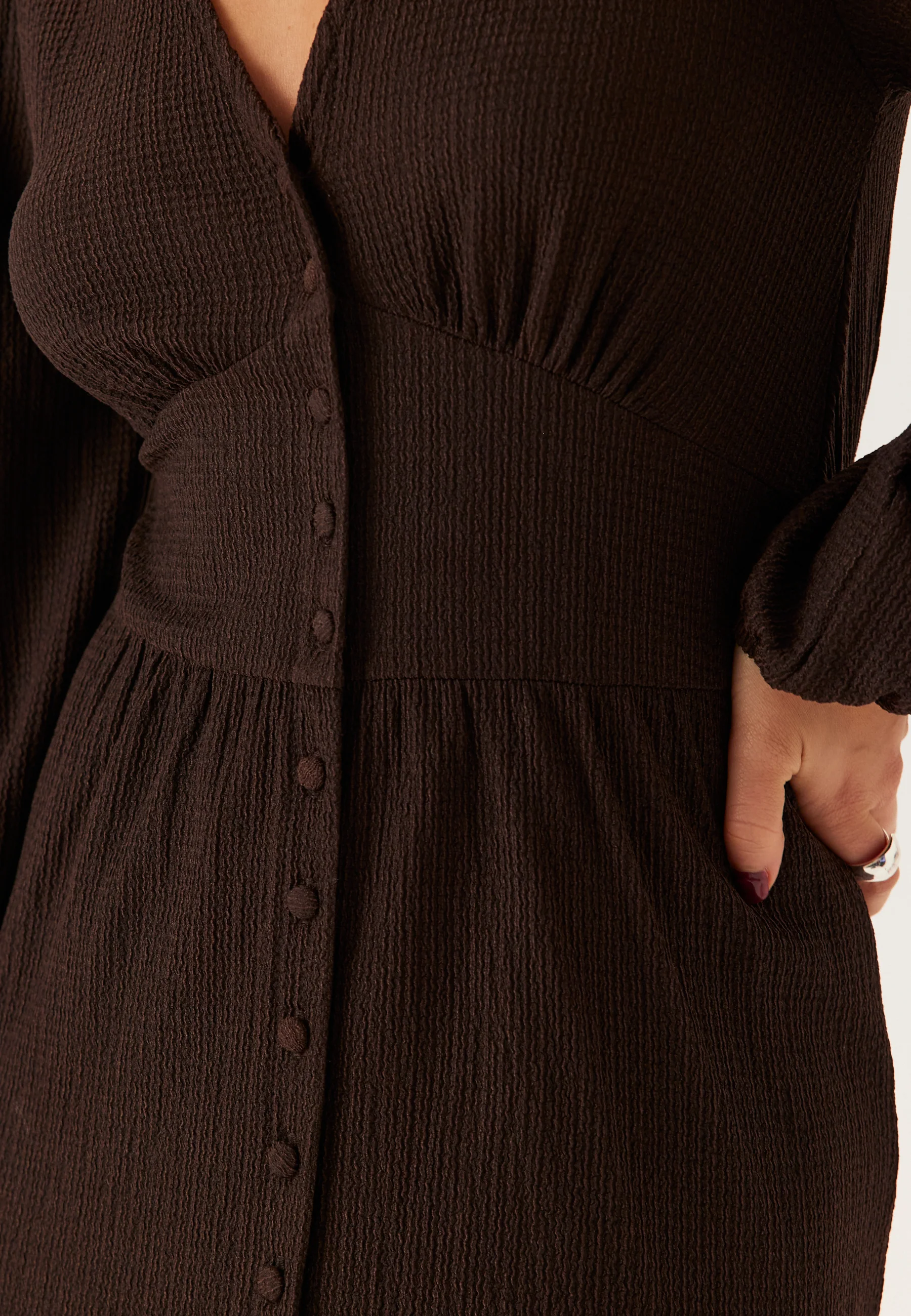Structure Button Midi Dress - Image 4