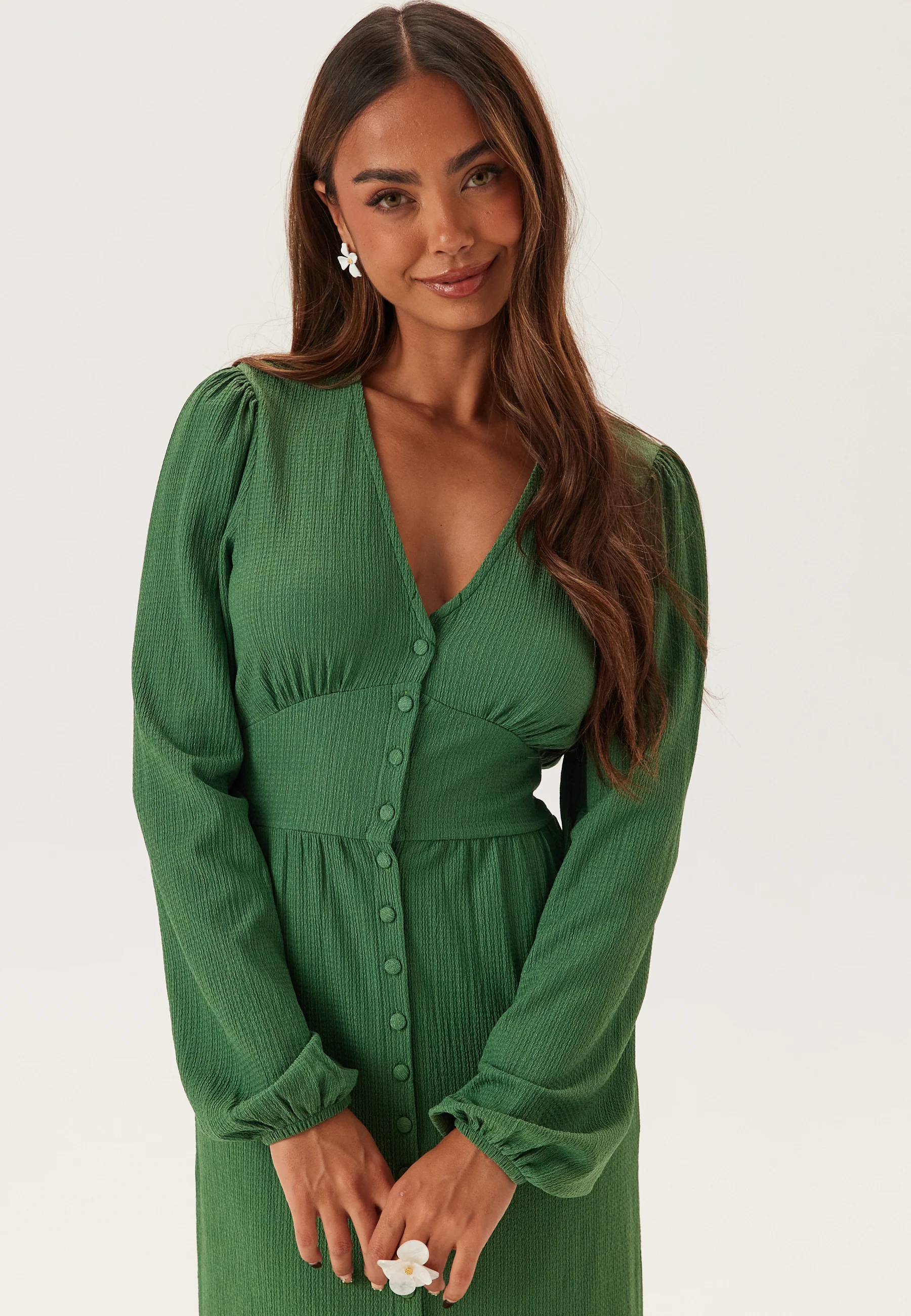 Structure Button Midi Dress - Image 3