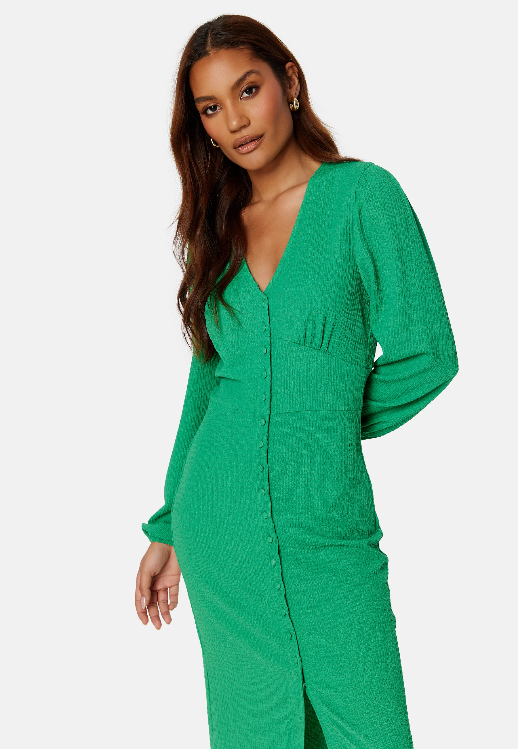 Structure Button Midi Dress - Image 2