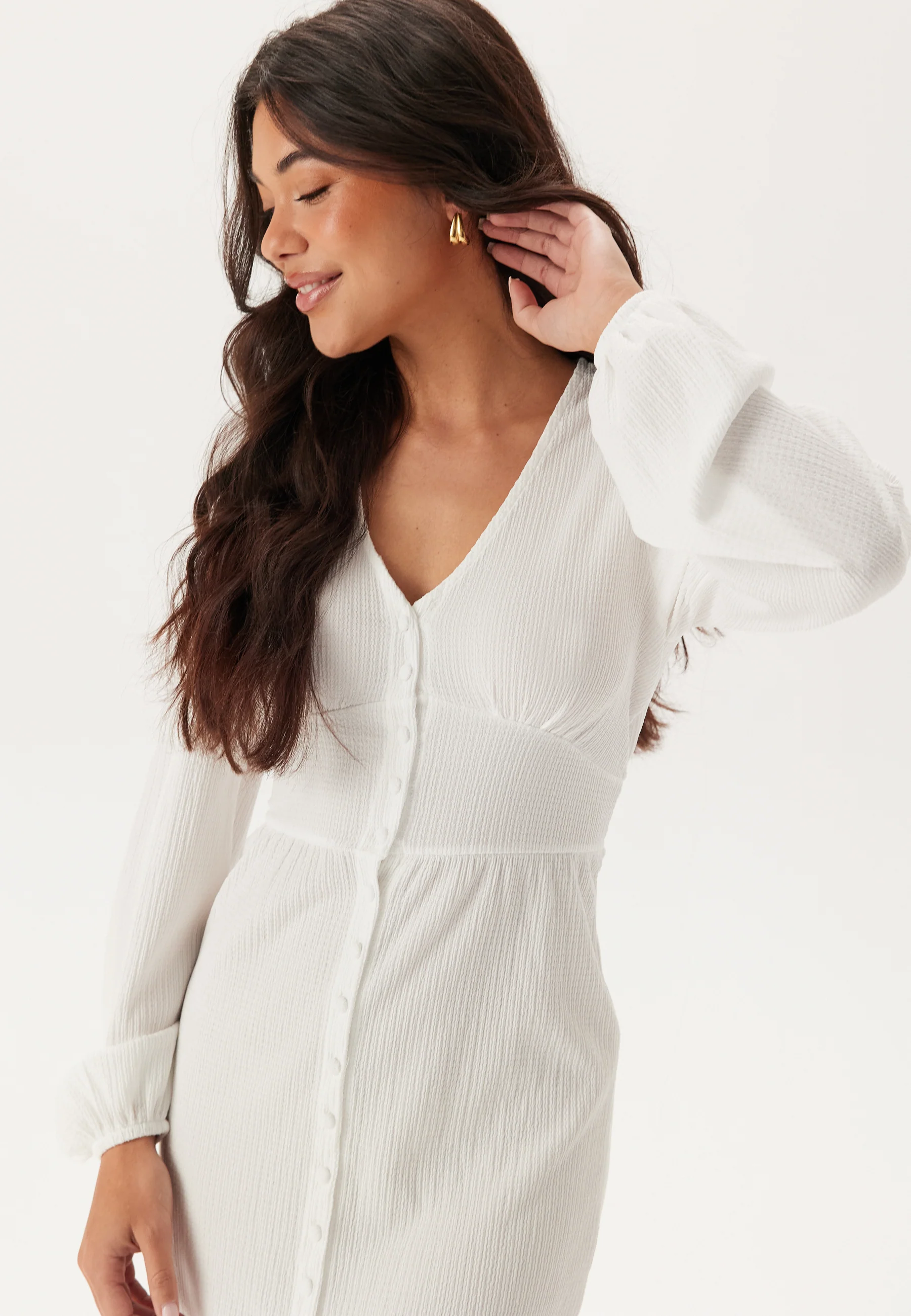 Structure Button Midi Dress - Image 3