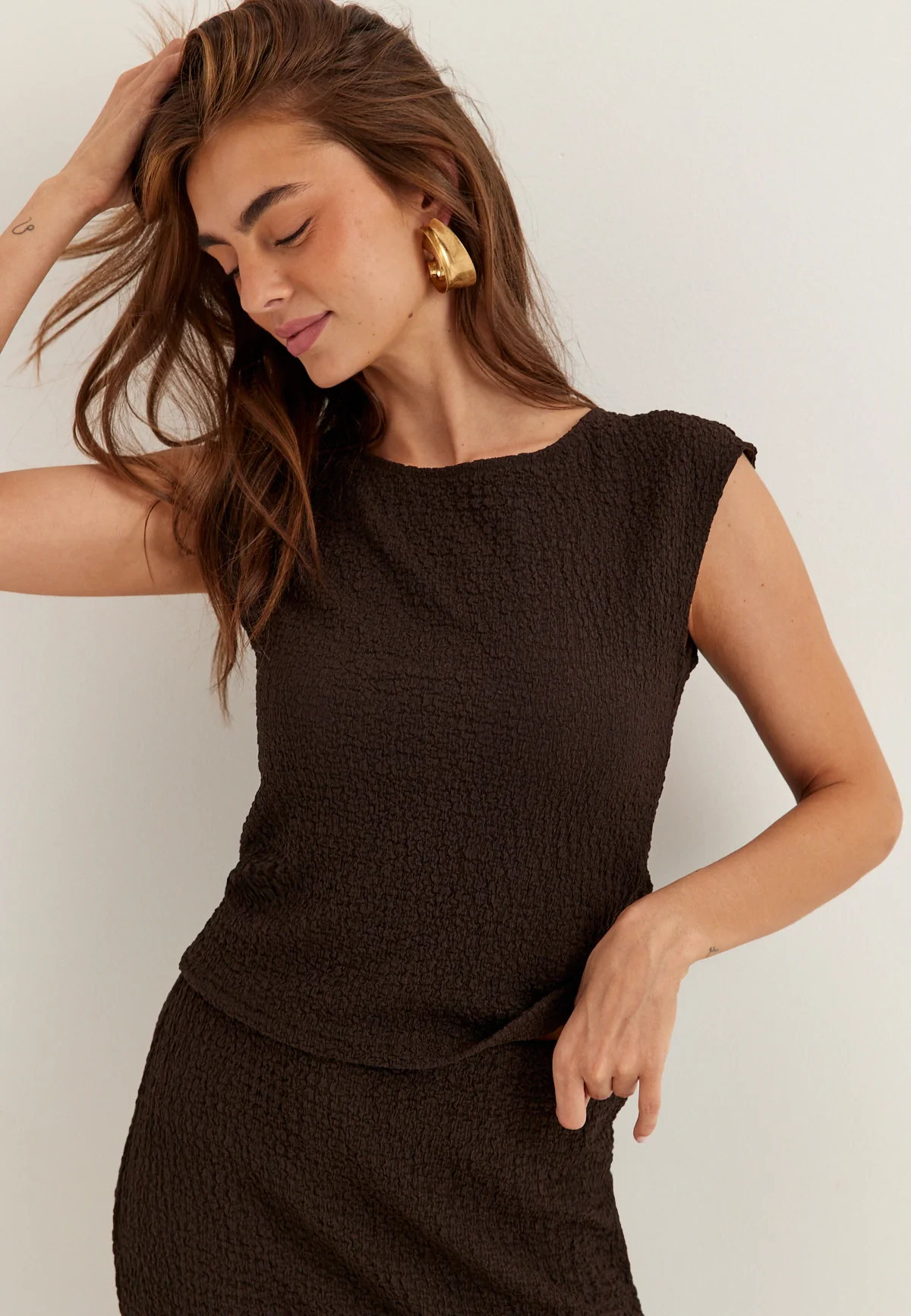 Structure Cap Sleeve Top - Image 3
