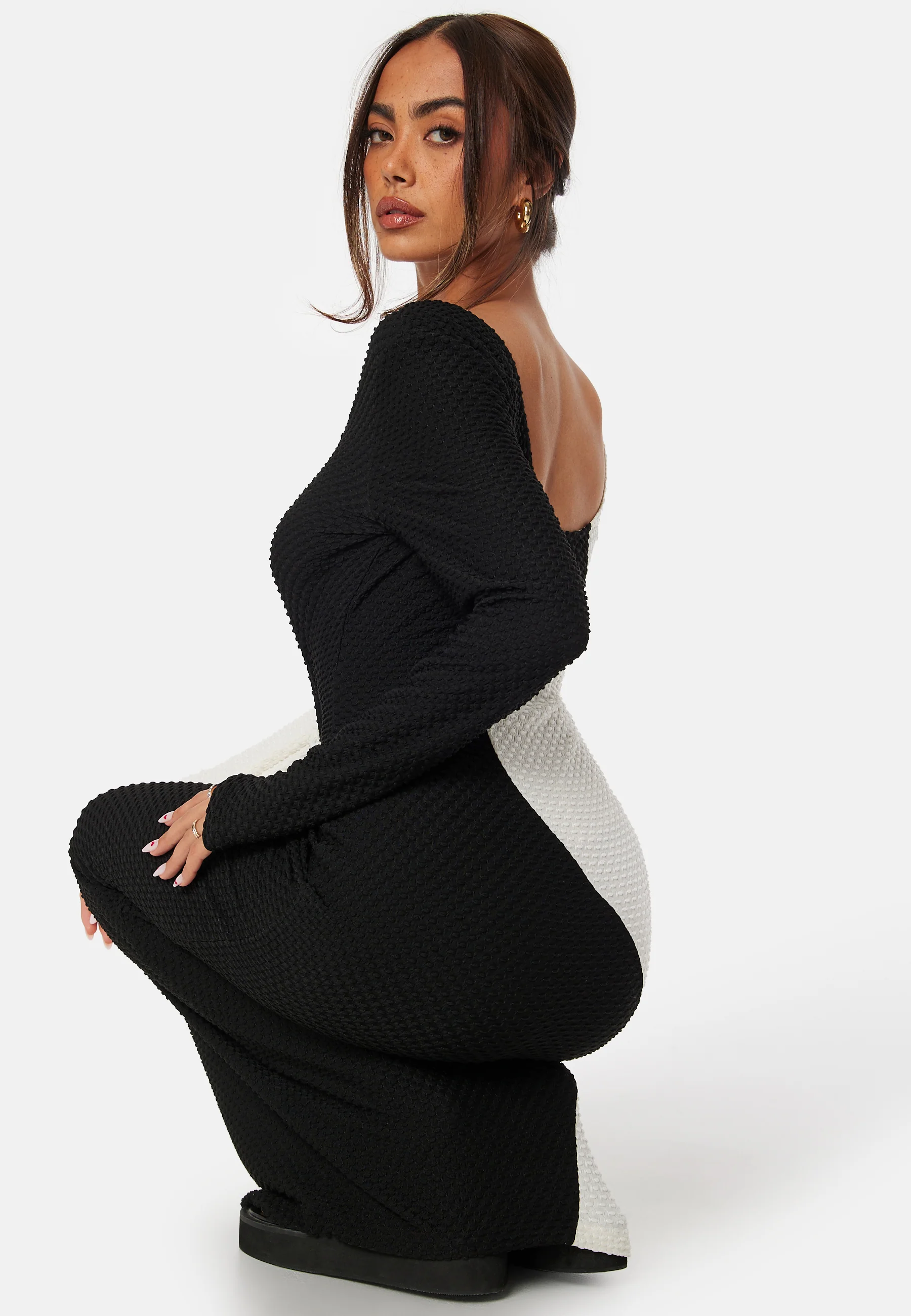 Structure Contrast Dress - Image 5