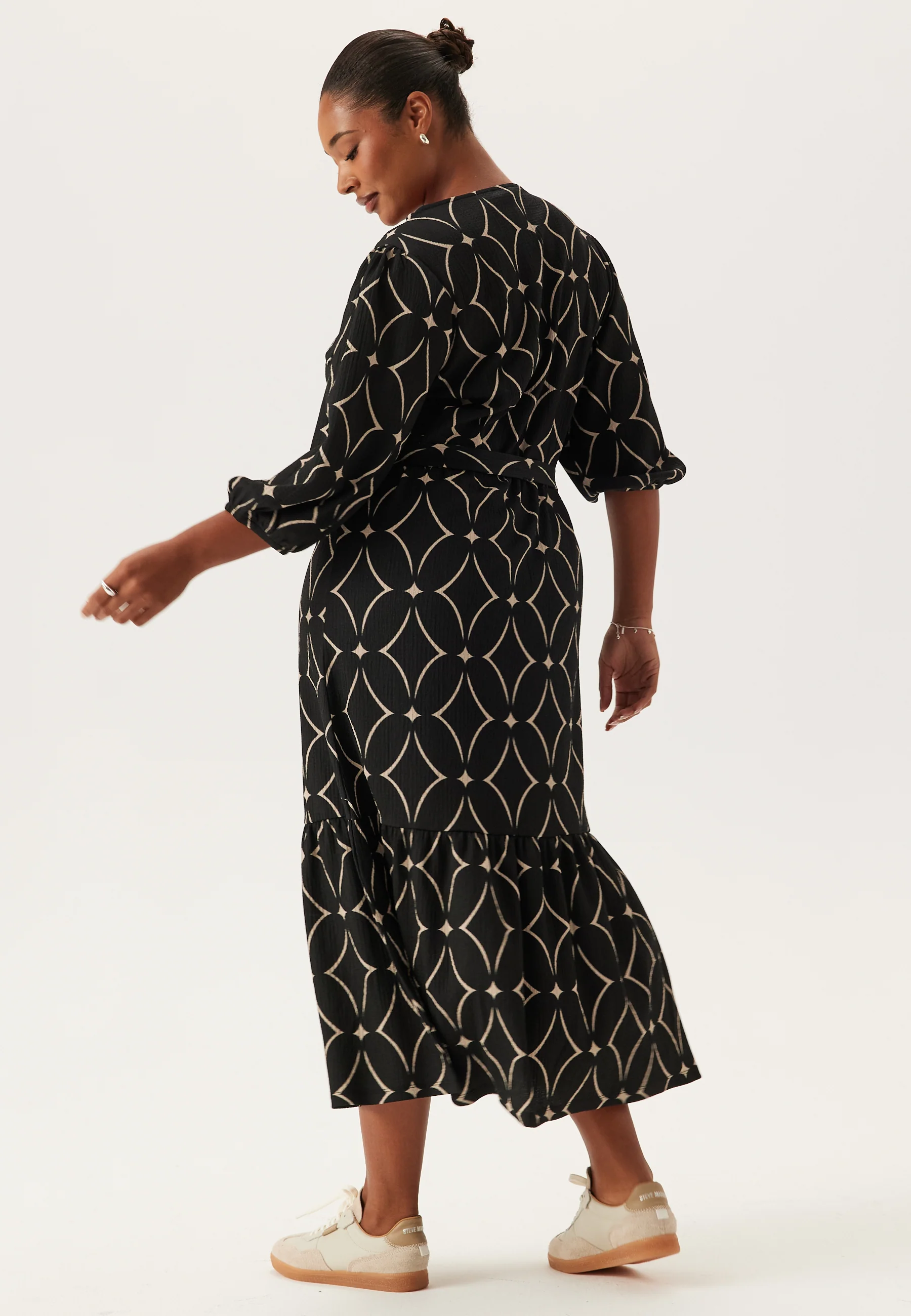 Structure Flounce Midi Dress - Image 6