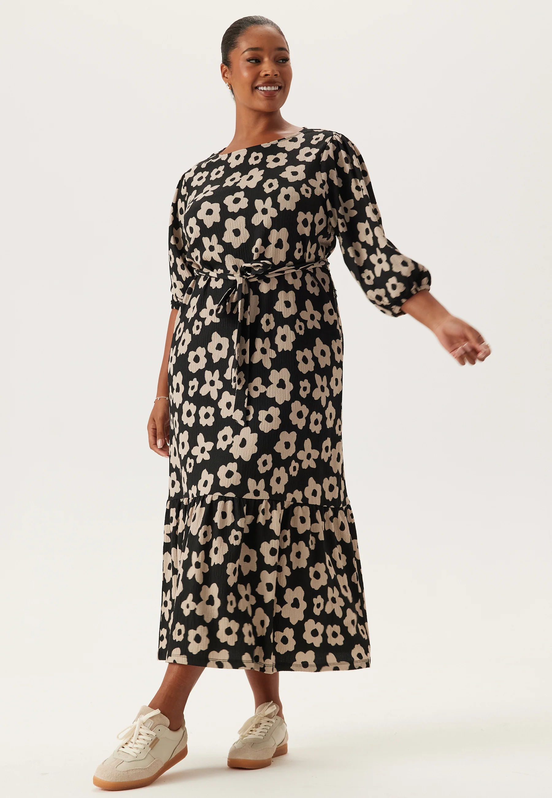 Structure Flounce Midi Dress - Image 5