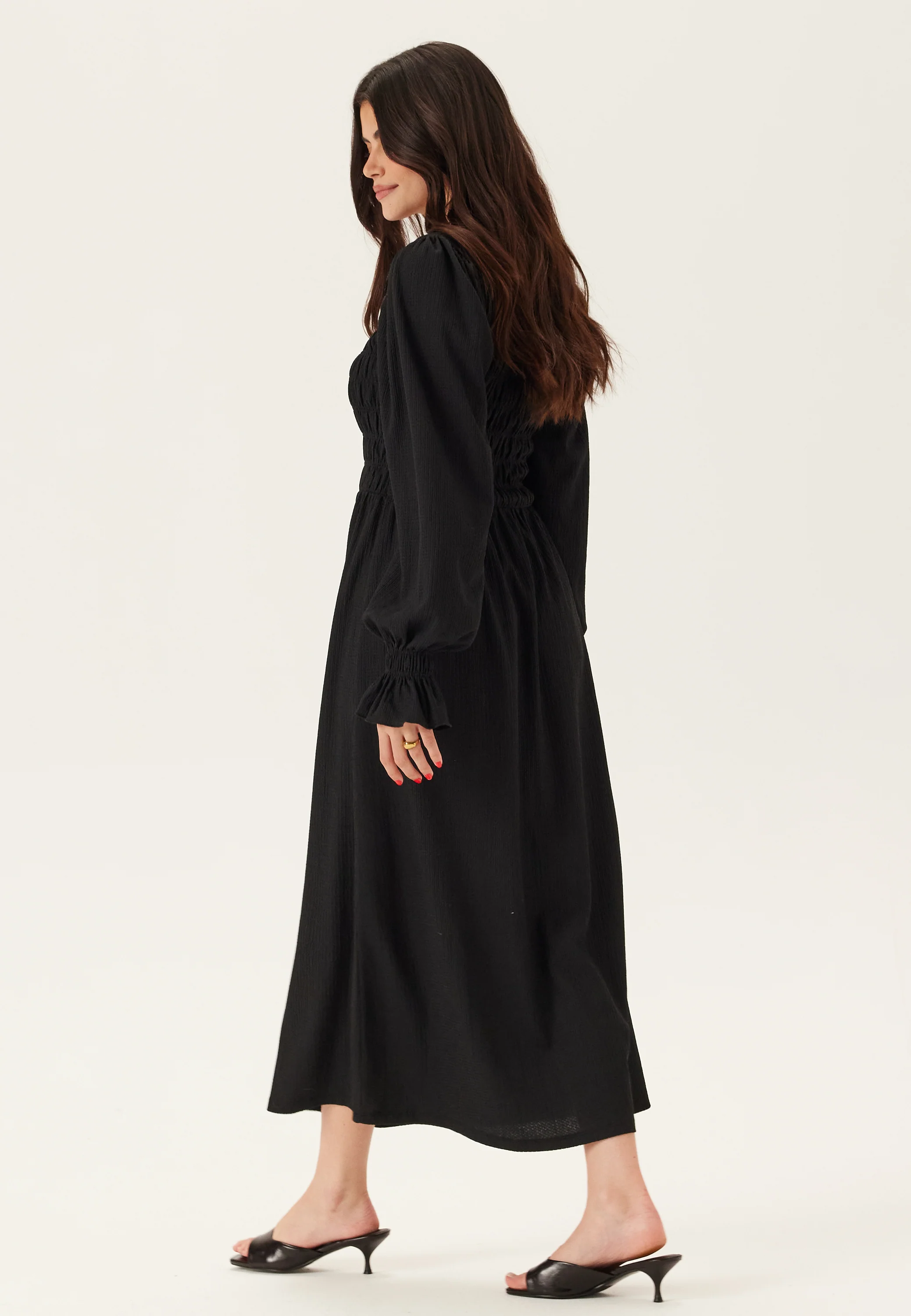 Structure Long Sleeve Midi Dress - Image 2