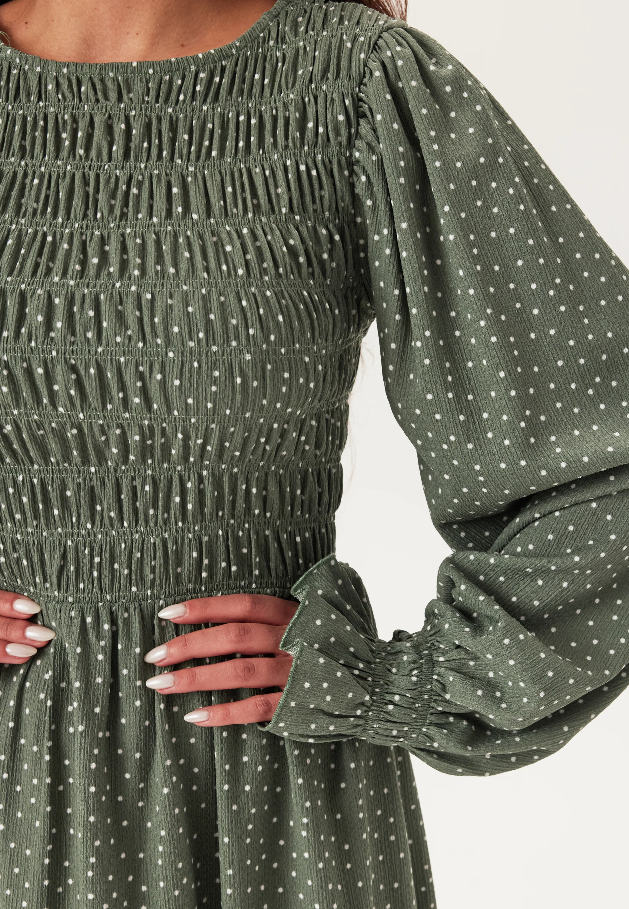 Structure Long Sleeve Midi Dress - Image 3