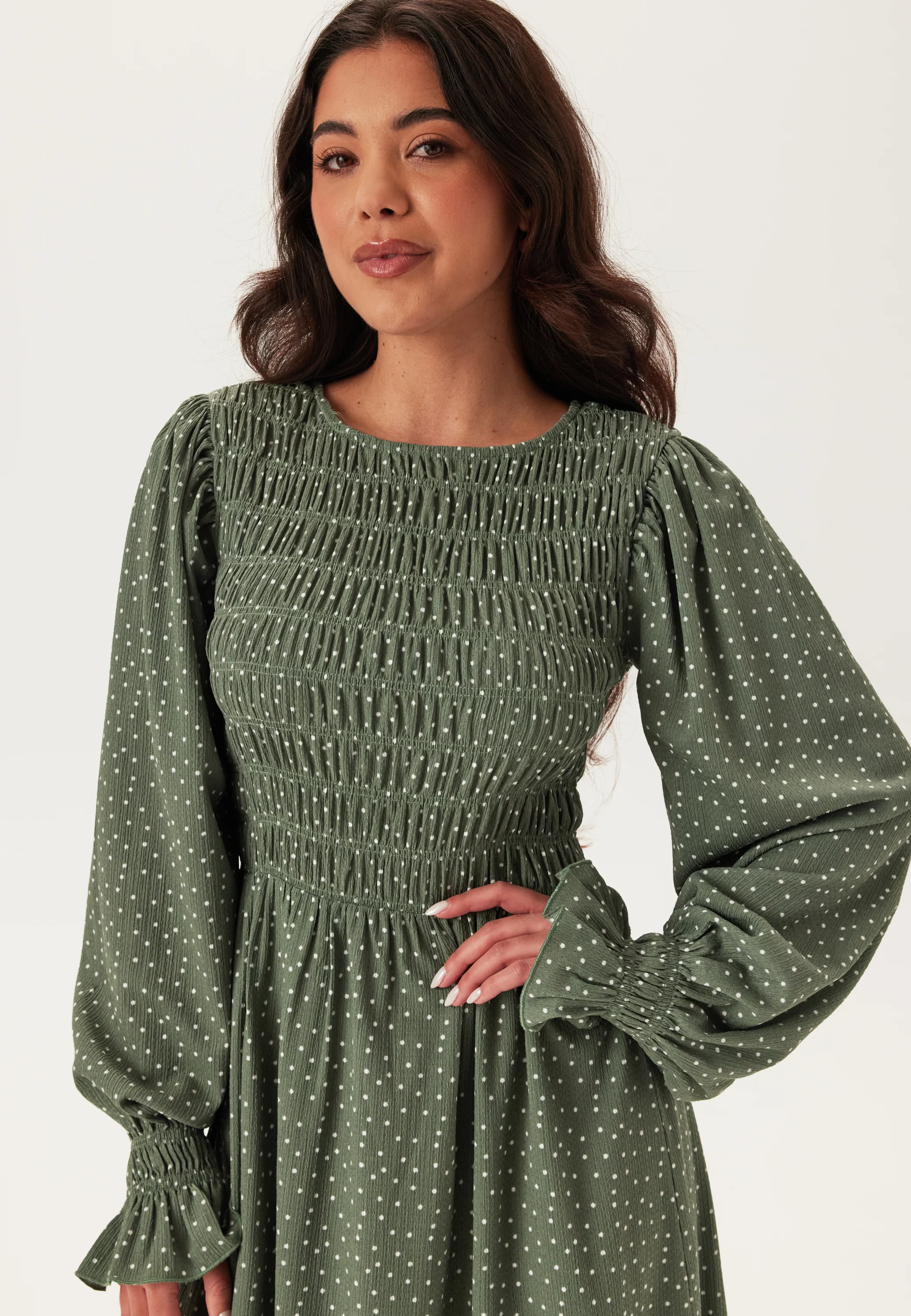 Structure Long Sleeve Midi Dress - Image 4
