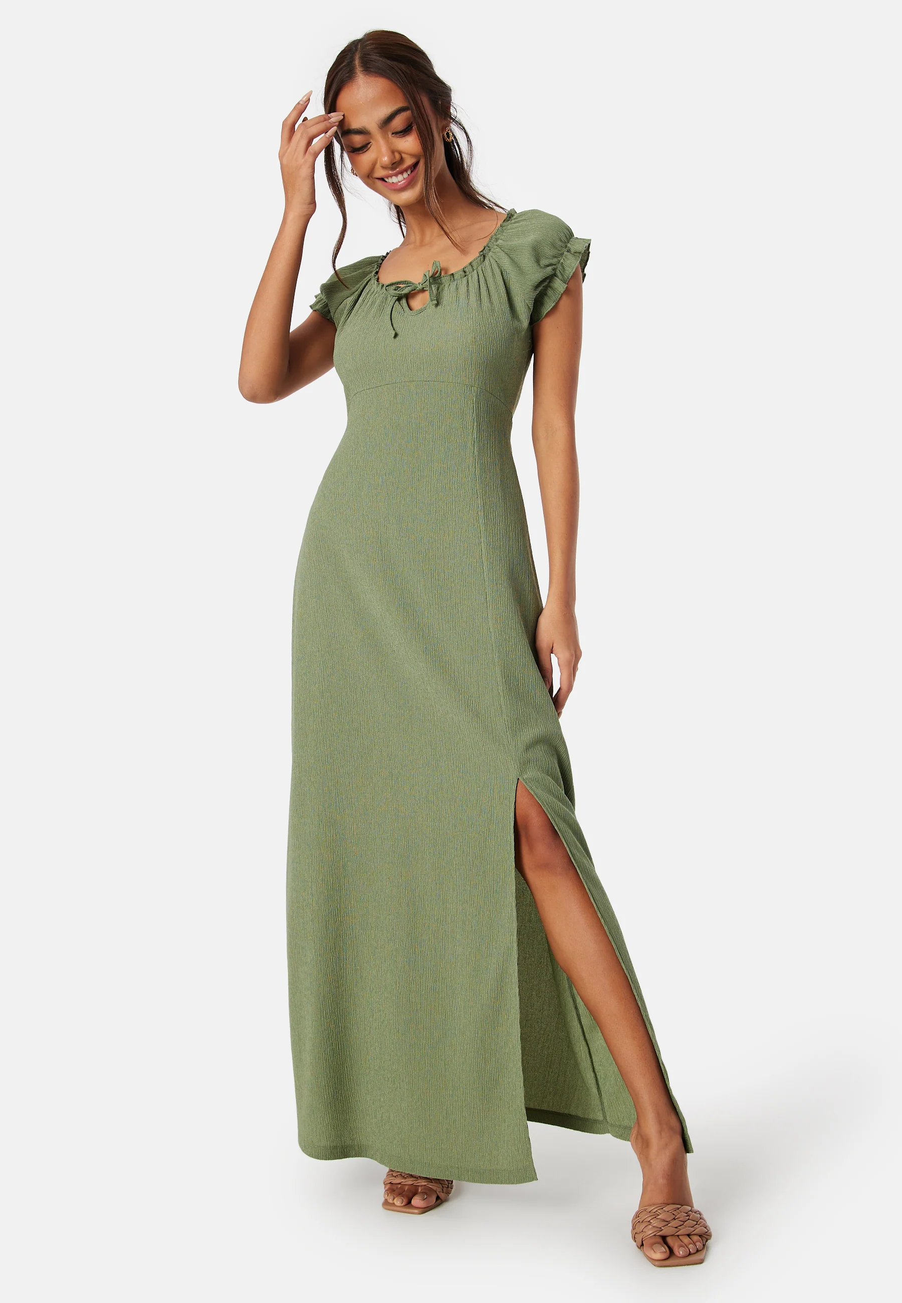 Structure Maxi Slit Dress