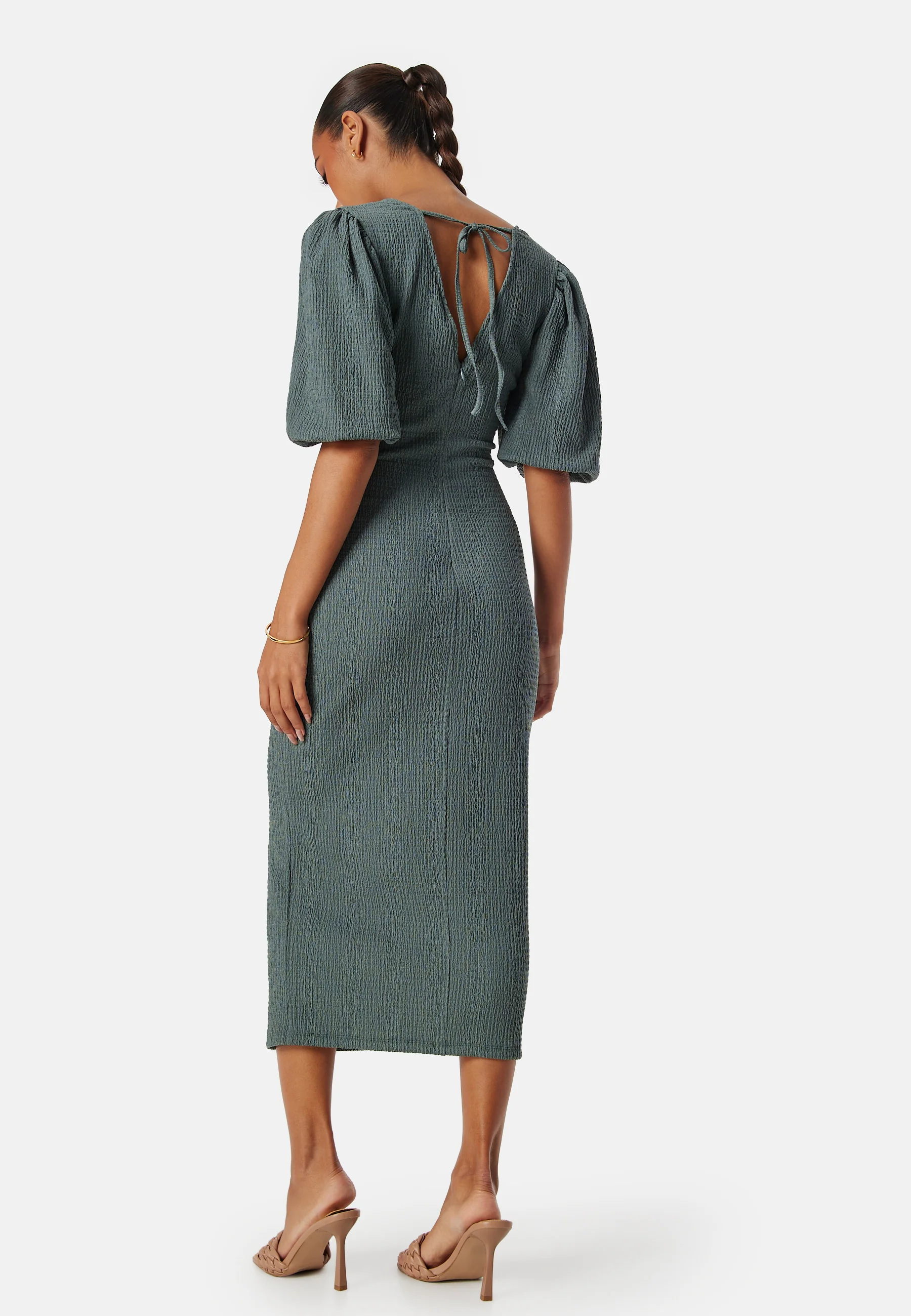 Structure Puff Sleeve Dress - Image 2