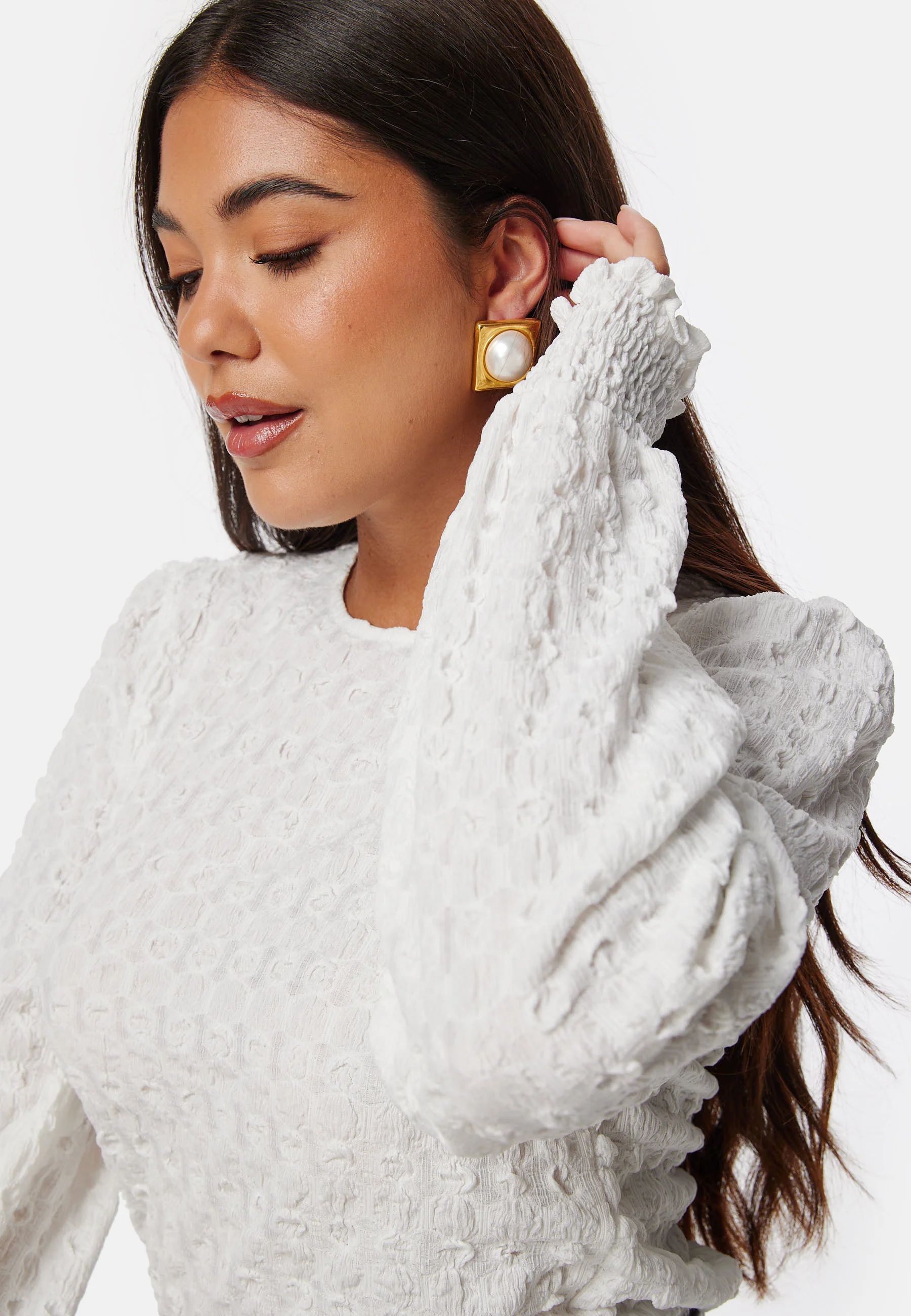 Structure Puff Sleeve Top - Image 3