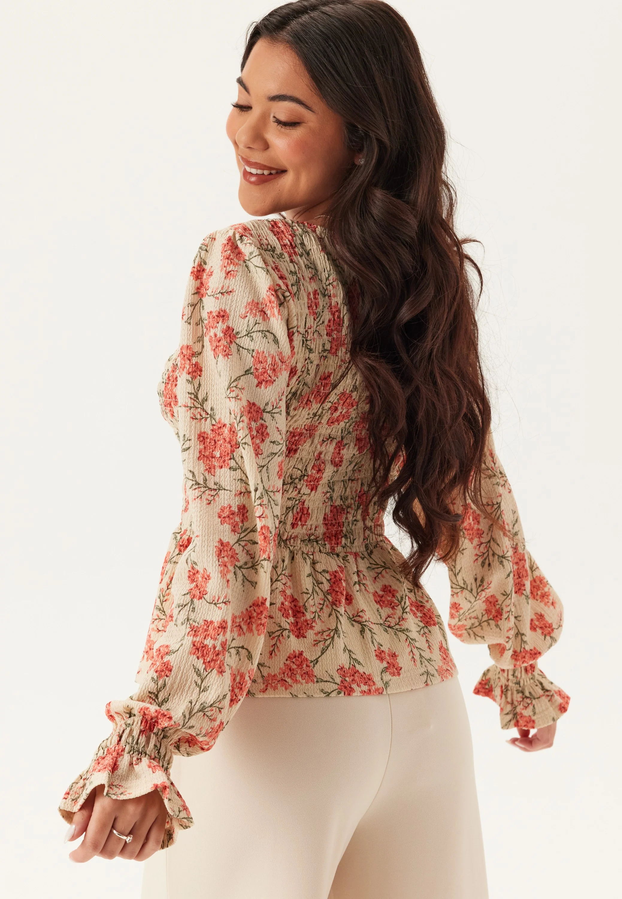 Structure Smock Peplum Top - Image 3