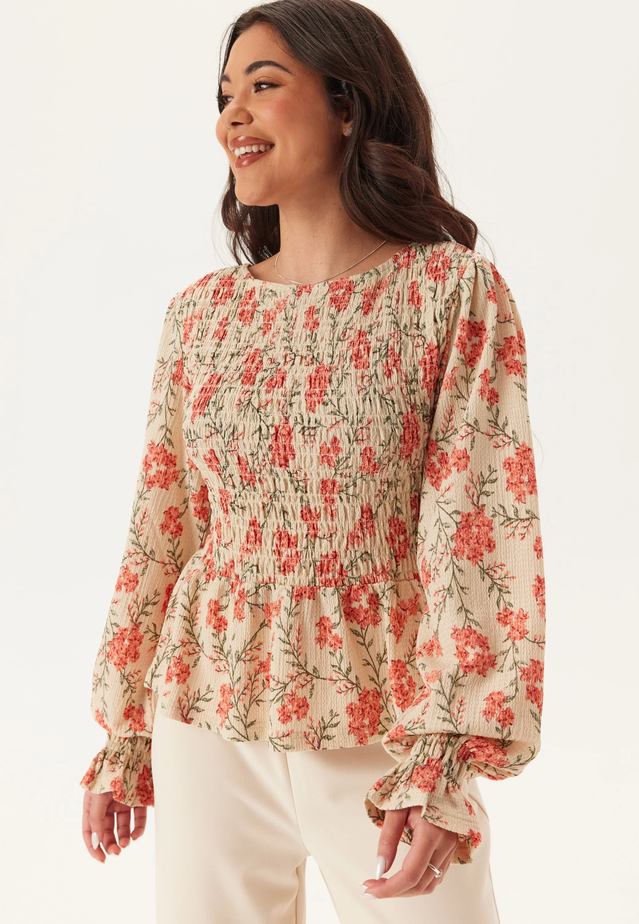 Structure Smock Peplum Top - Image 4