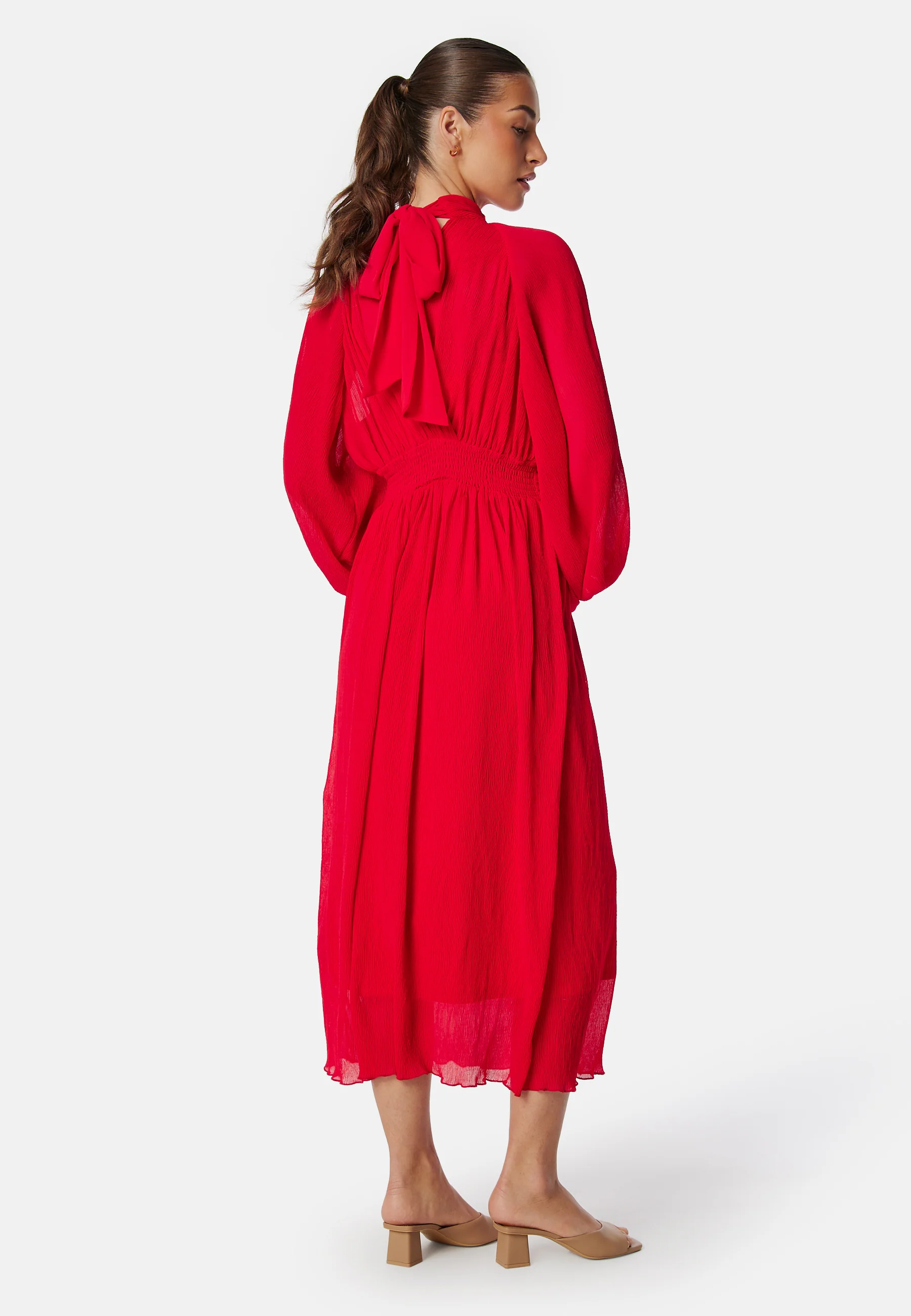 Structured Bow Midi Dress - Image 2