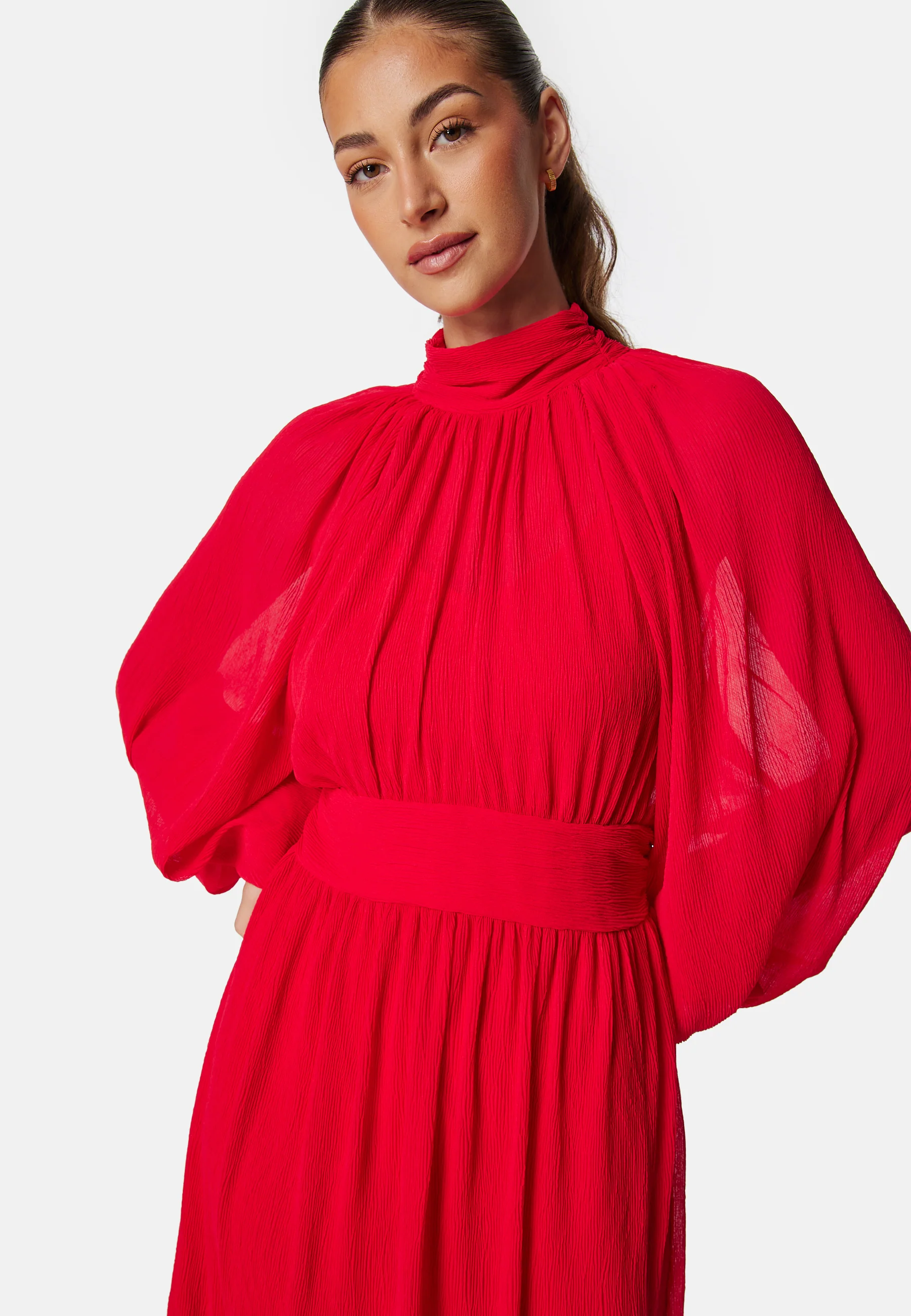 Structured Bow Midi Dress - Image 3