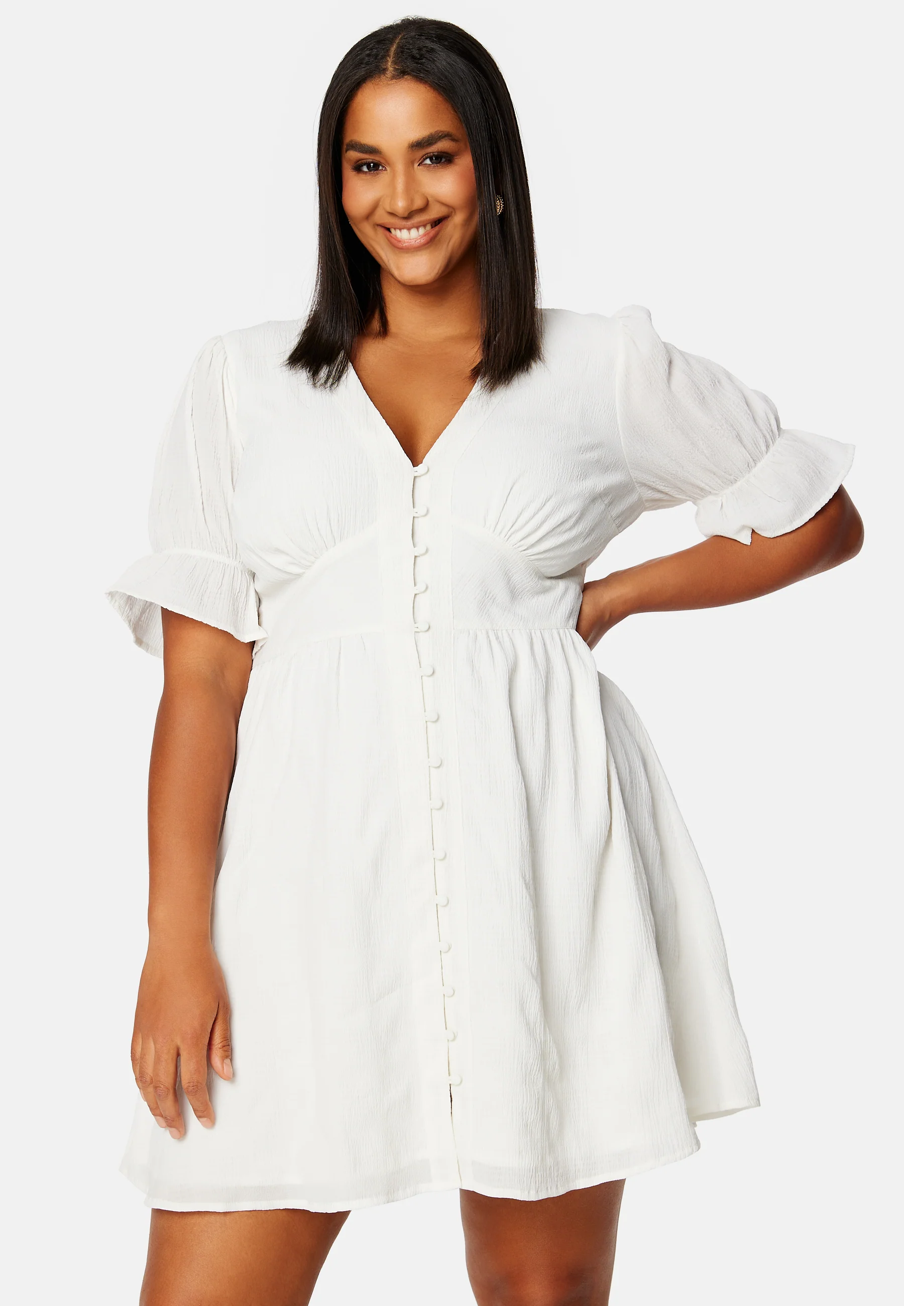 Structured Button Front Dress - Image 10